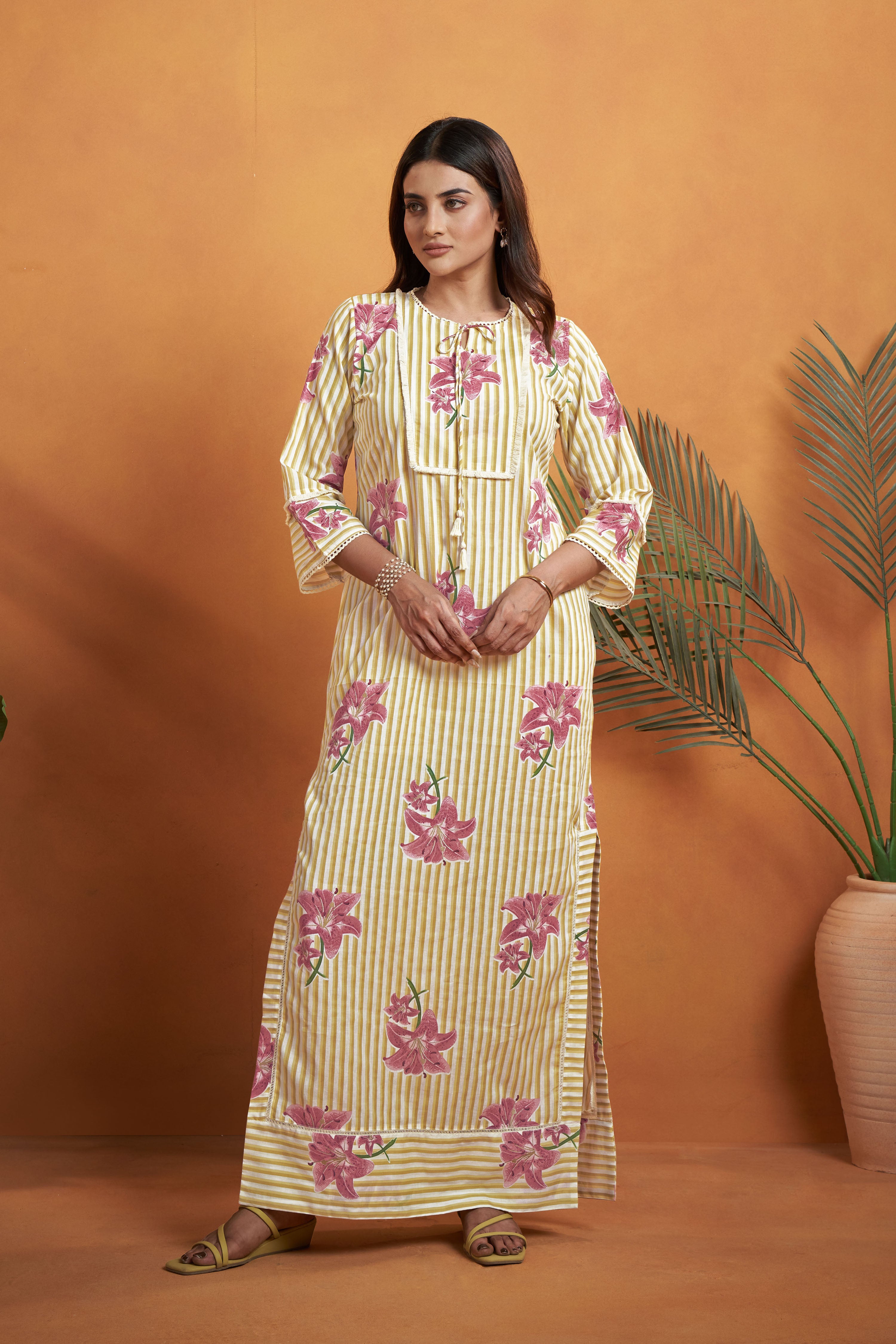 Stripe Printed kaftan