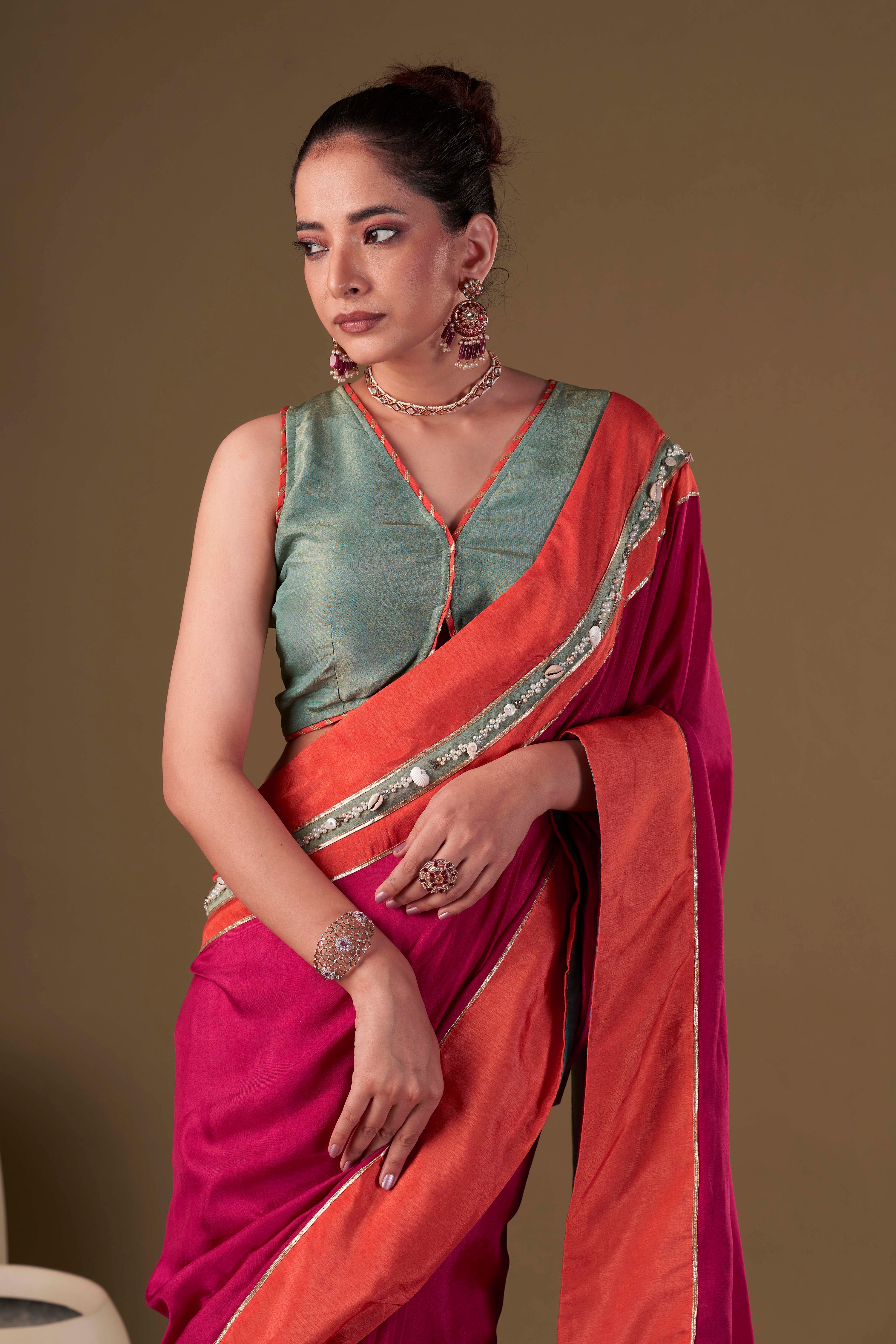 Tisya Fuchsia Pink Dolla Silk Saree