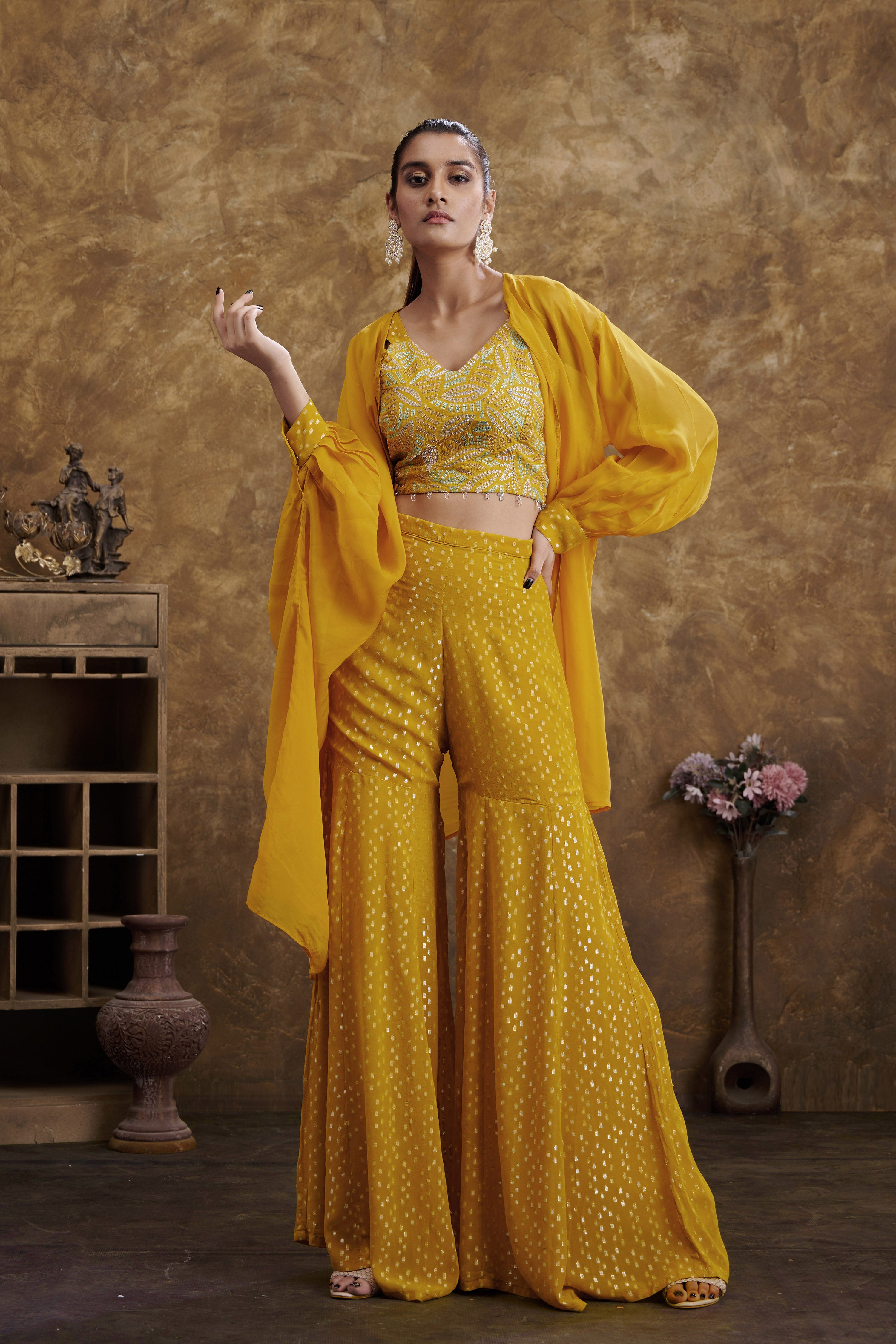 Sitaara Sharara And Jacket Set