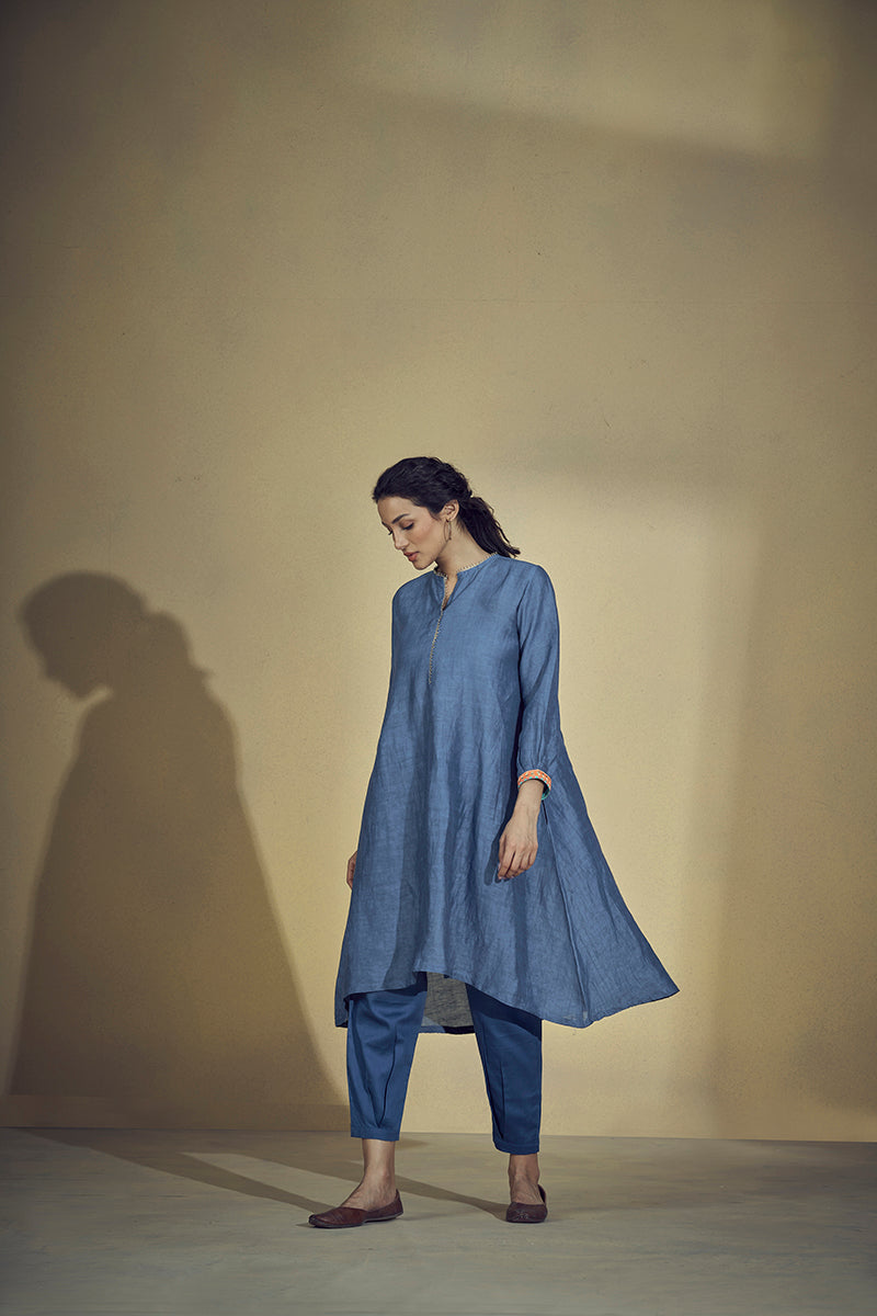Ta’aruf Indigo Blue Kurta Set