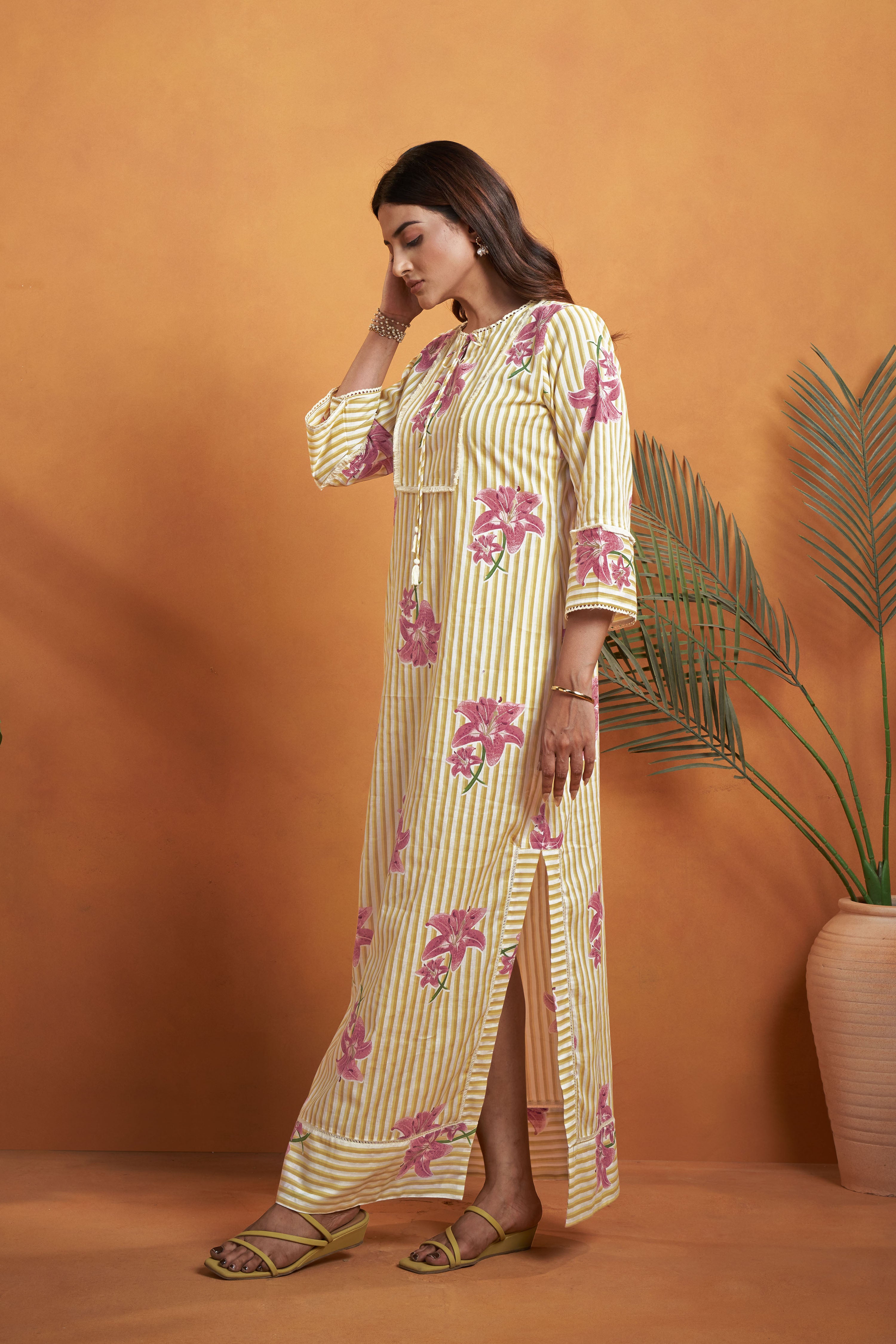 Stripe Printed kaftan