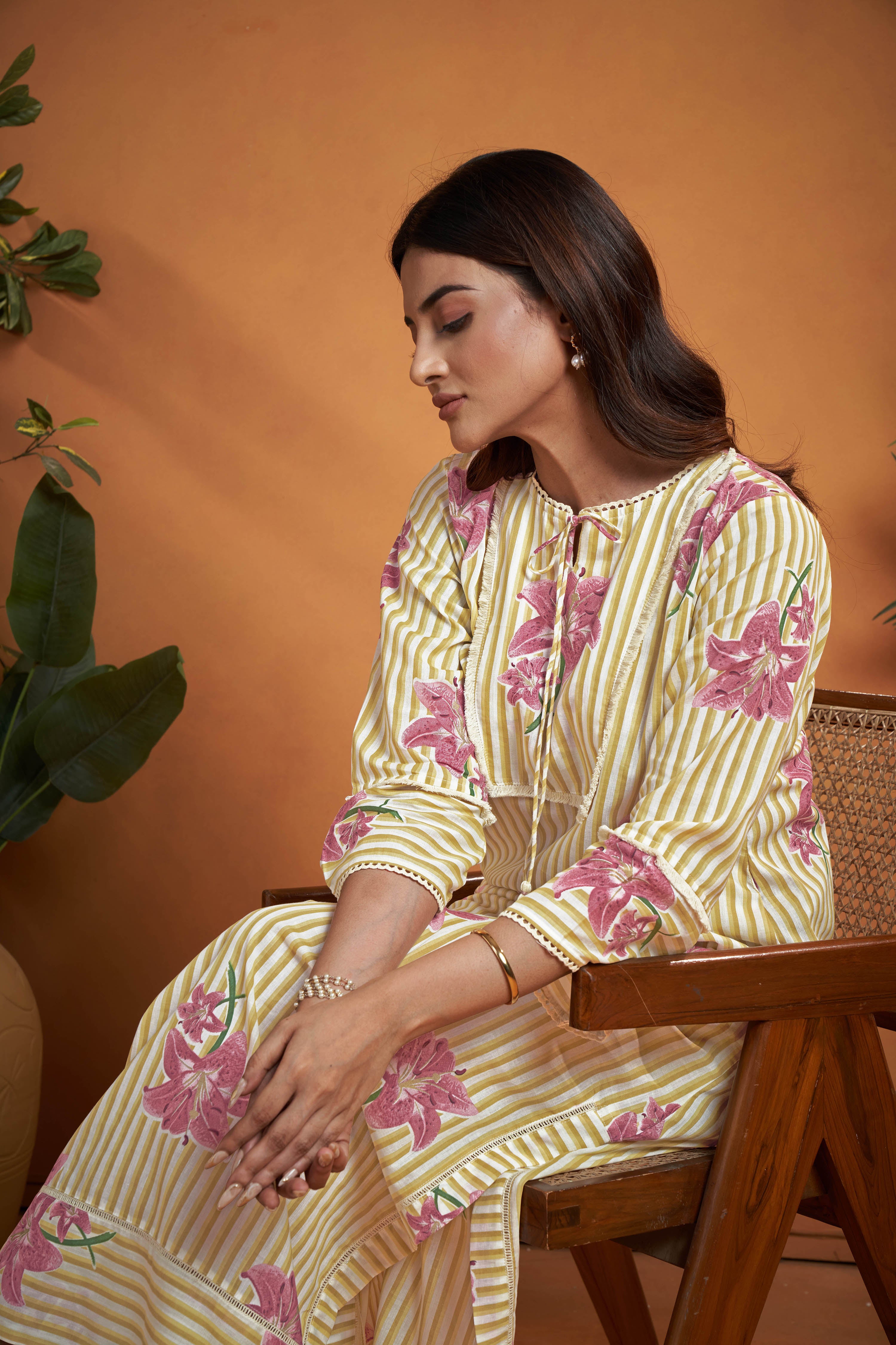 Stripe Printed kaftan