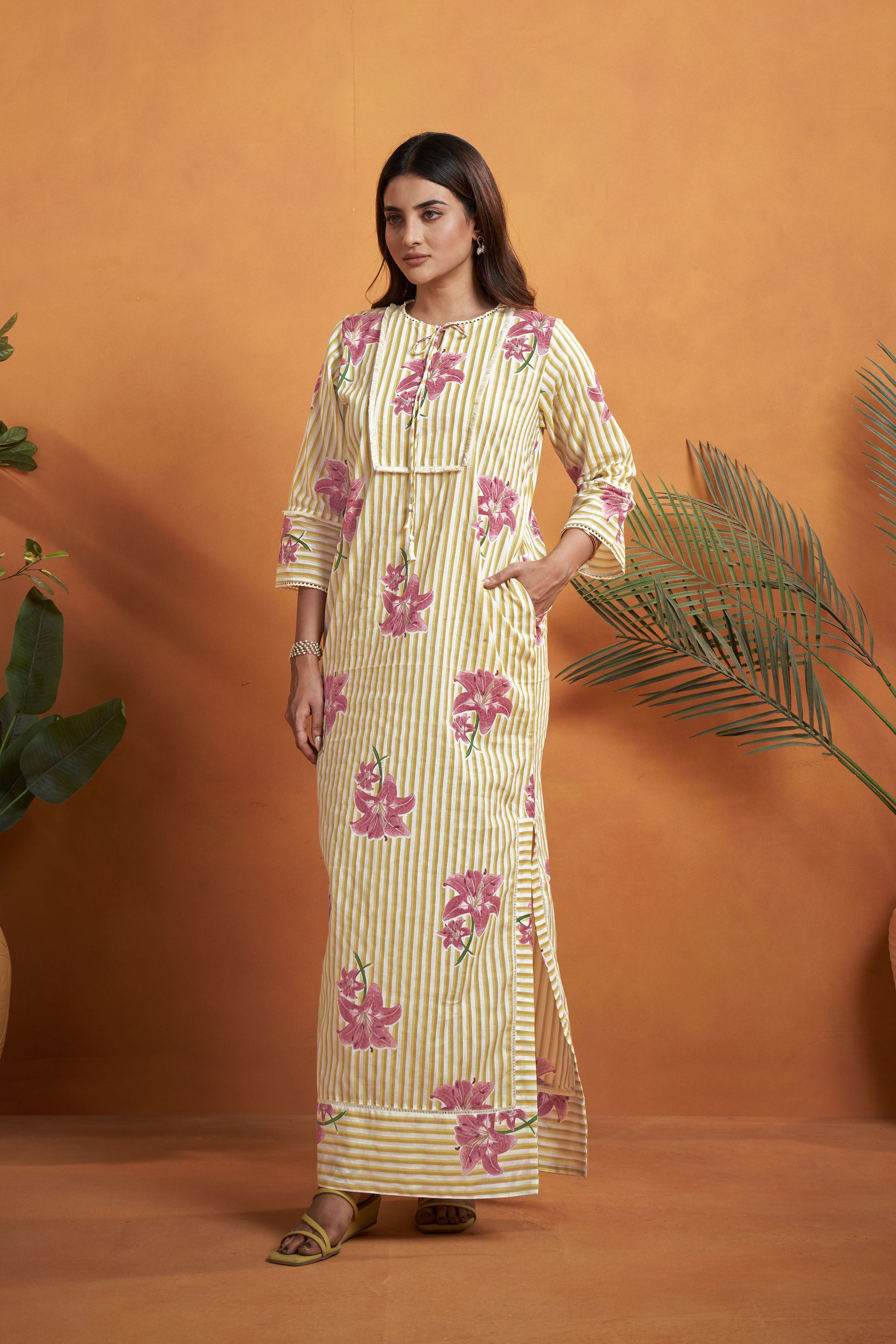 Stripe Printed kaftan