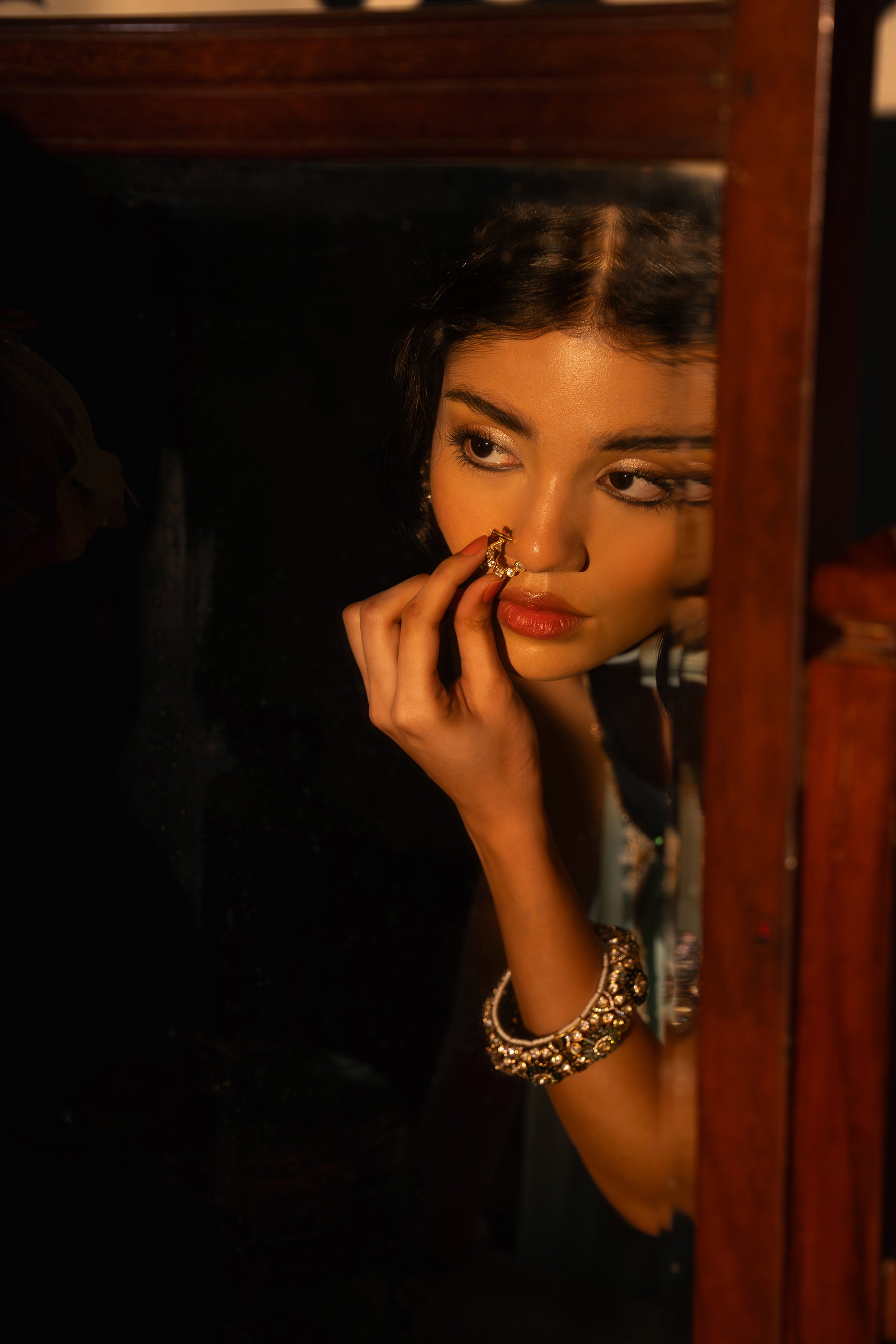 Powder Blue Gathered Lehenga Set