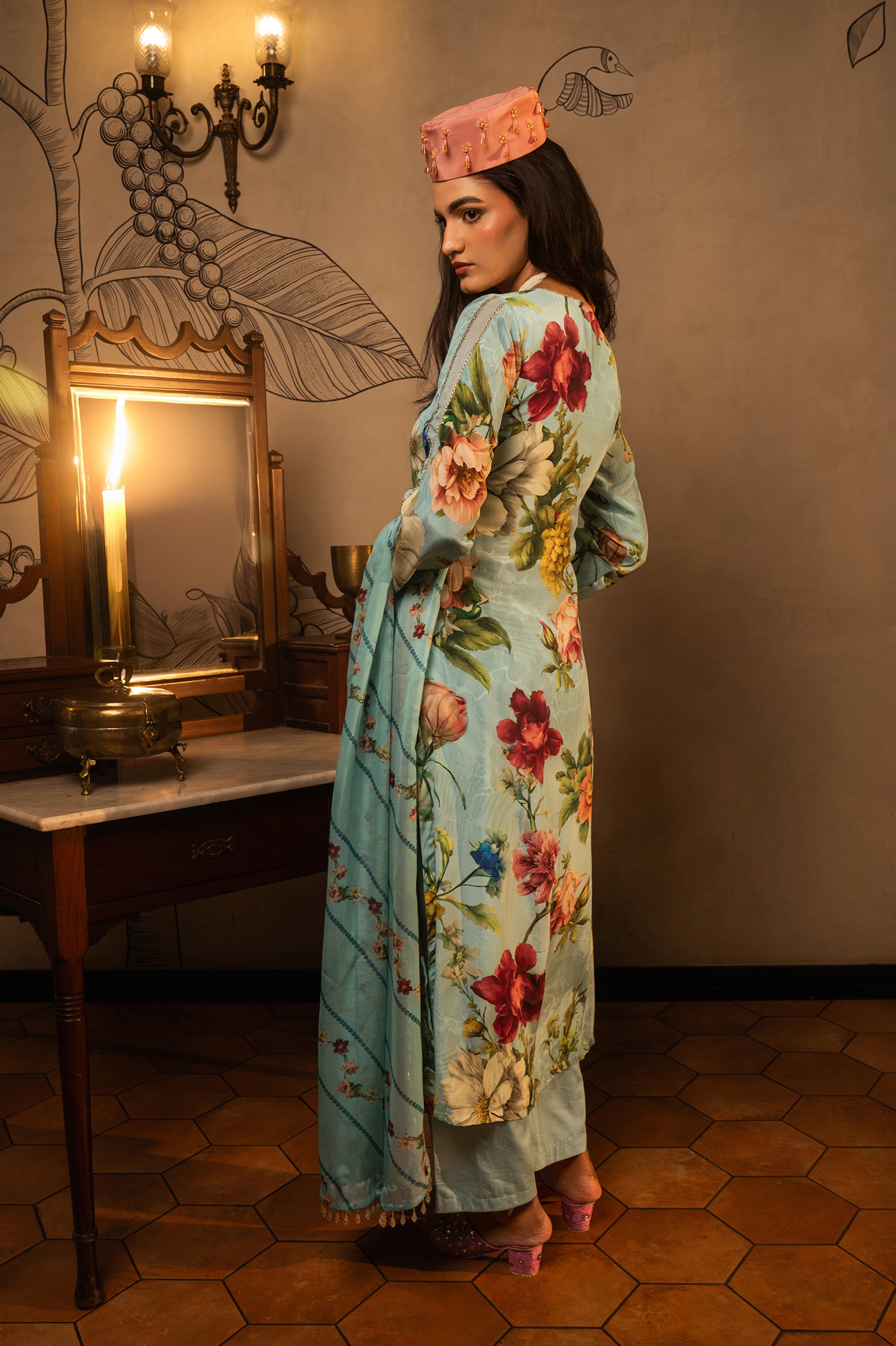 Powder Blue Kurta Set