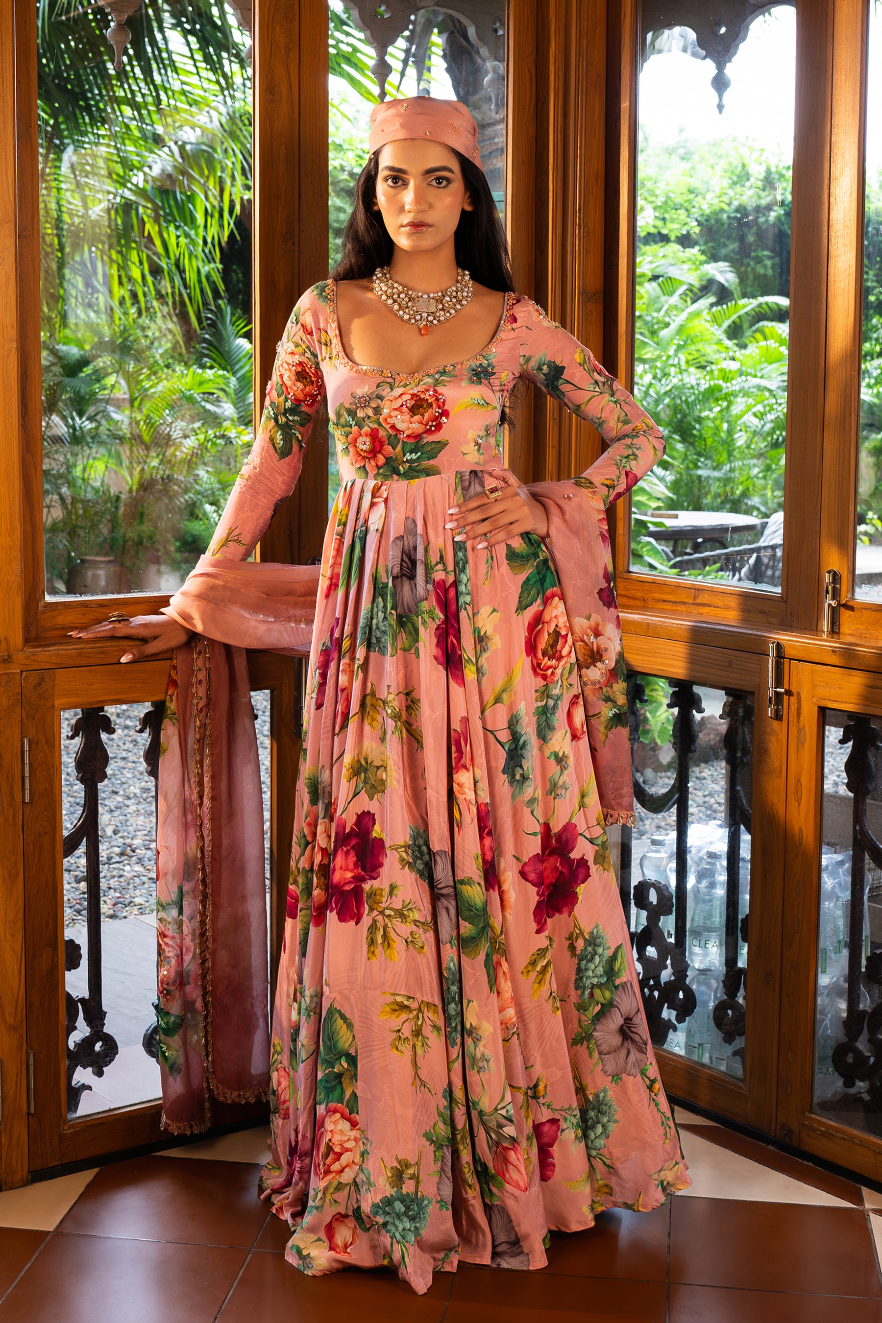 Dusty Rose Anarkali Set
