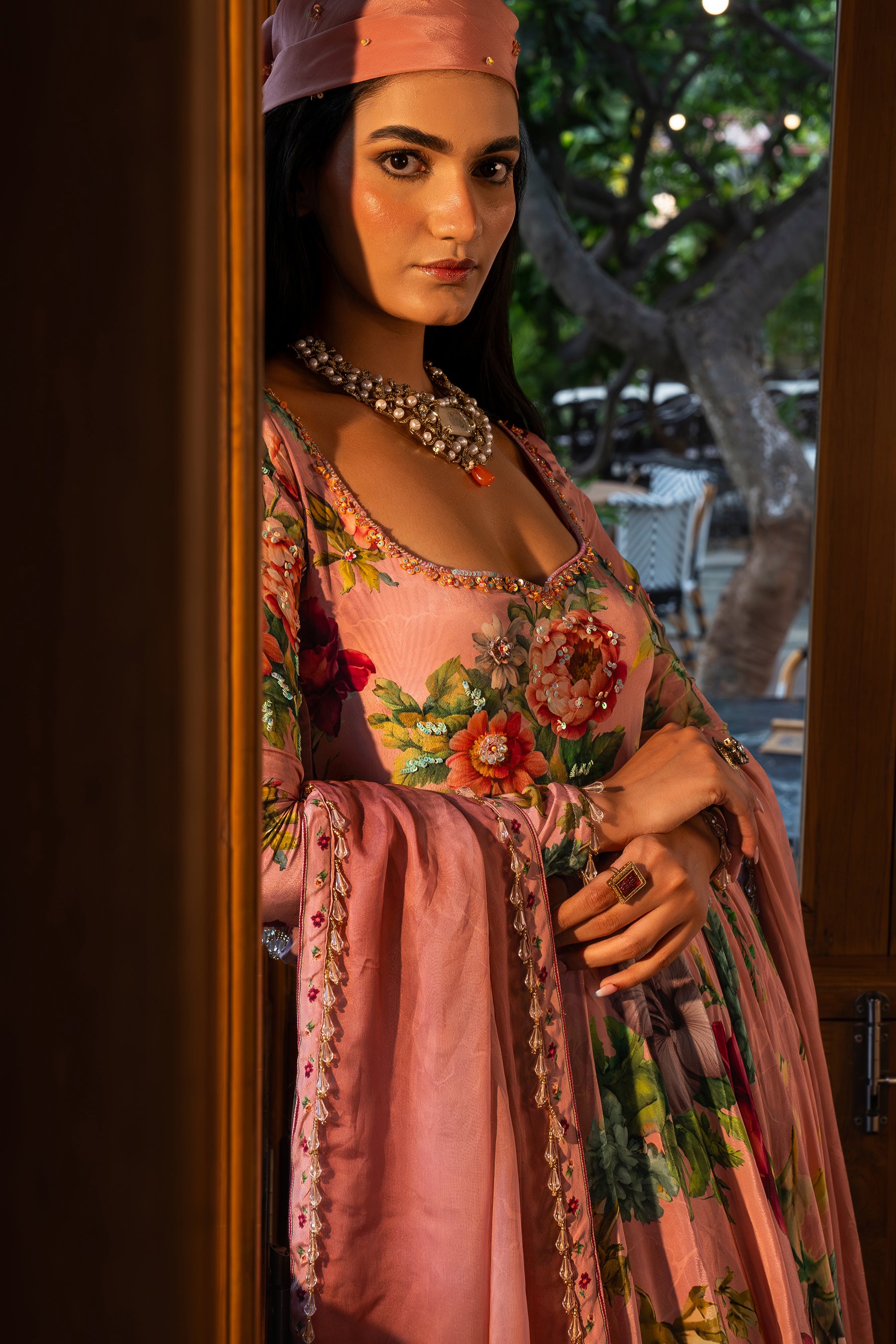 Dusty Rose Anarkali Set