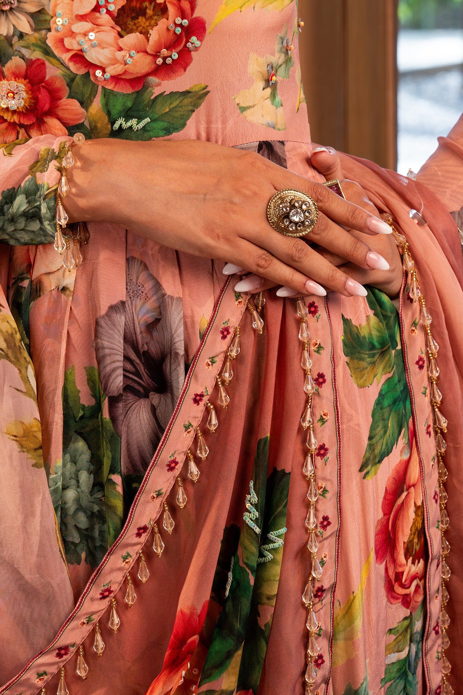 Dusty Rose Anarkali Set