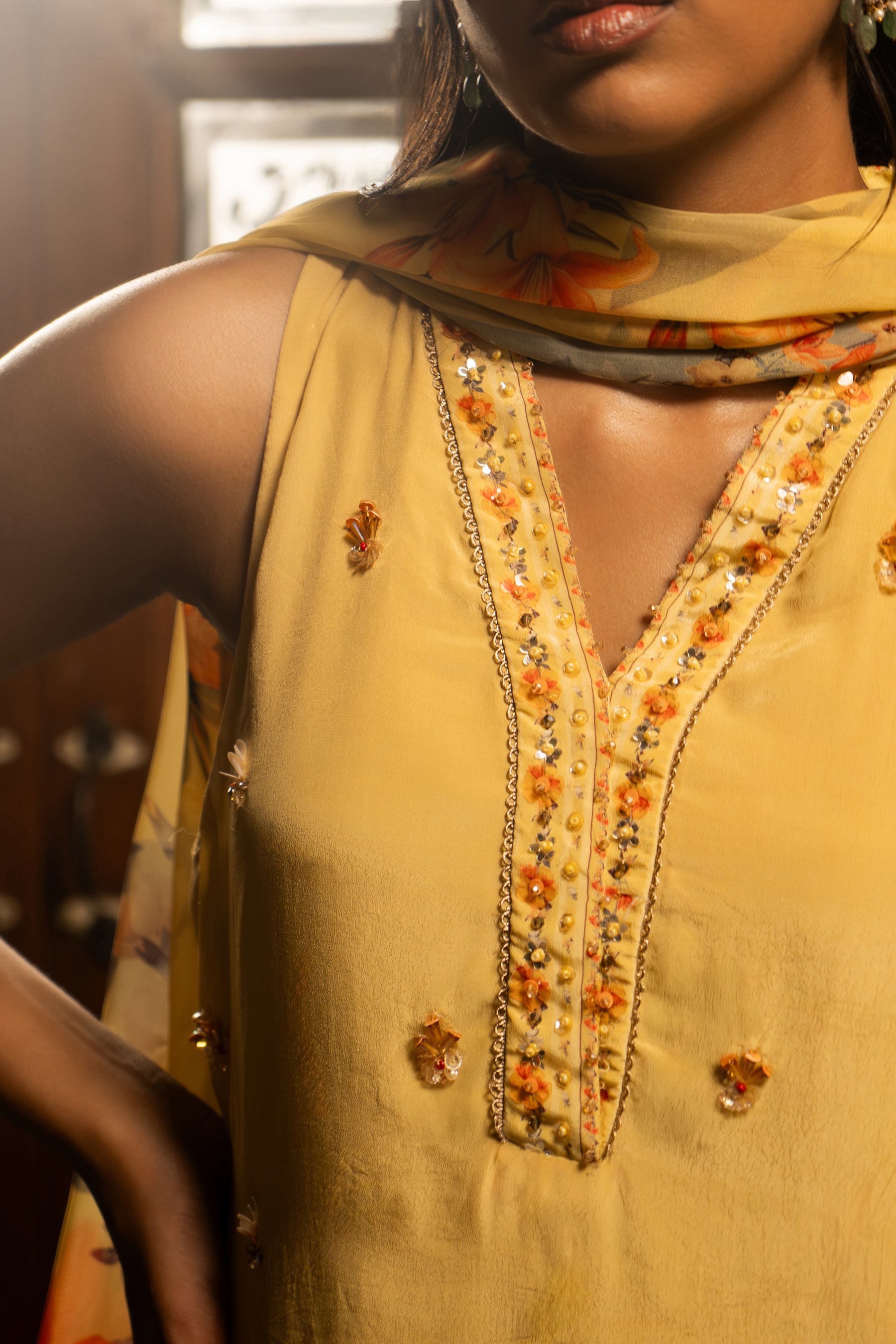 Misted Yellow Kurta Set