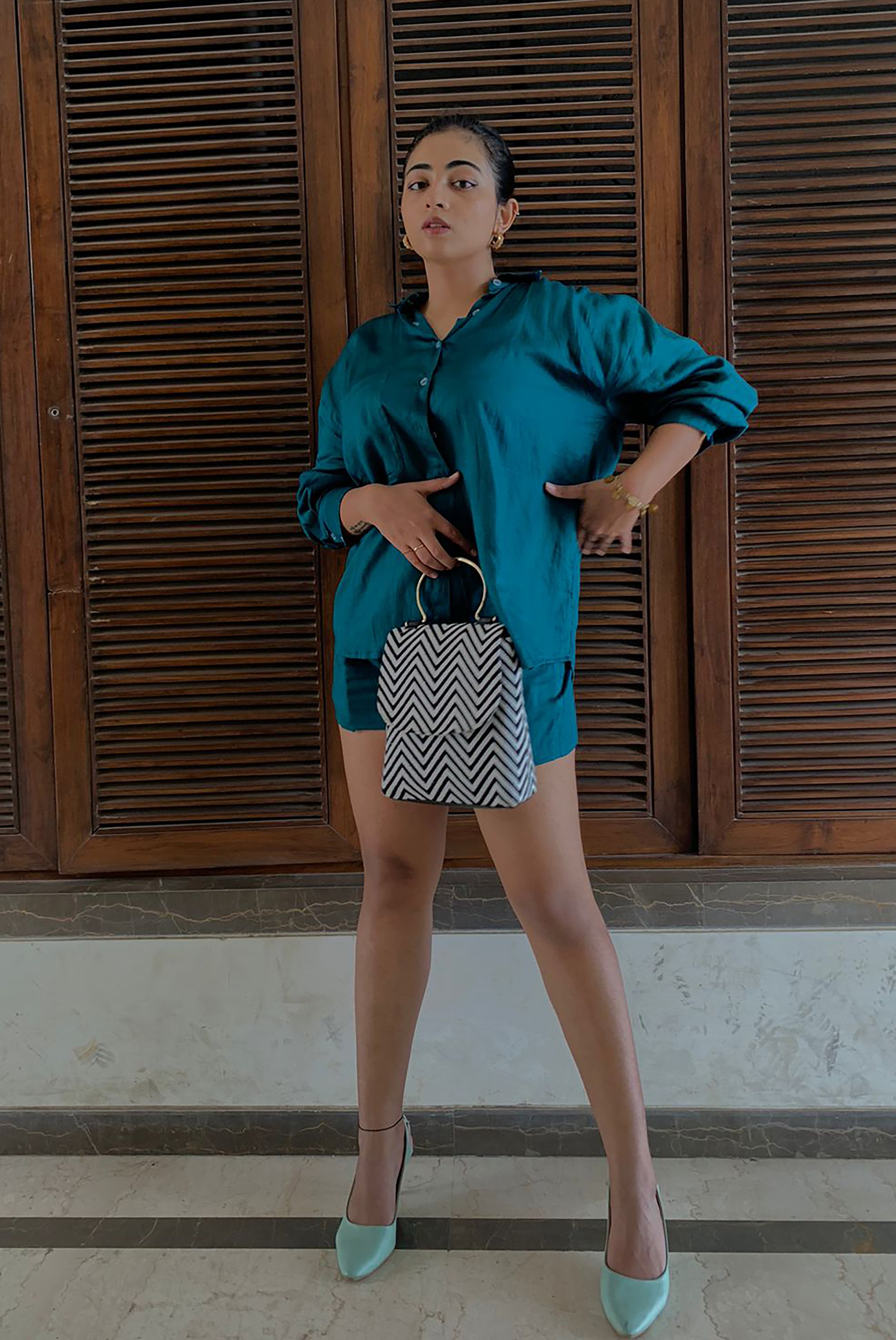 Asal Midnight Green Shorts Set