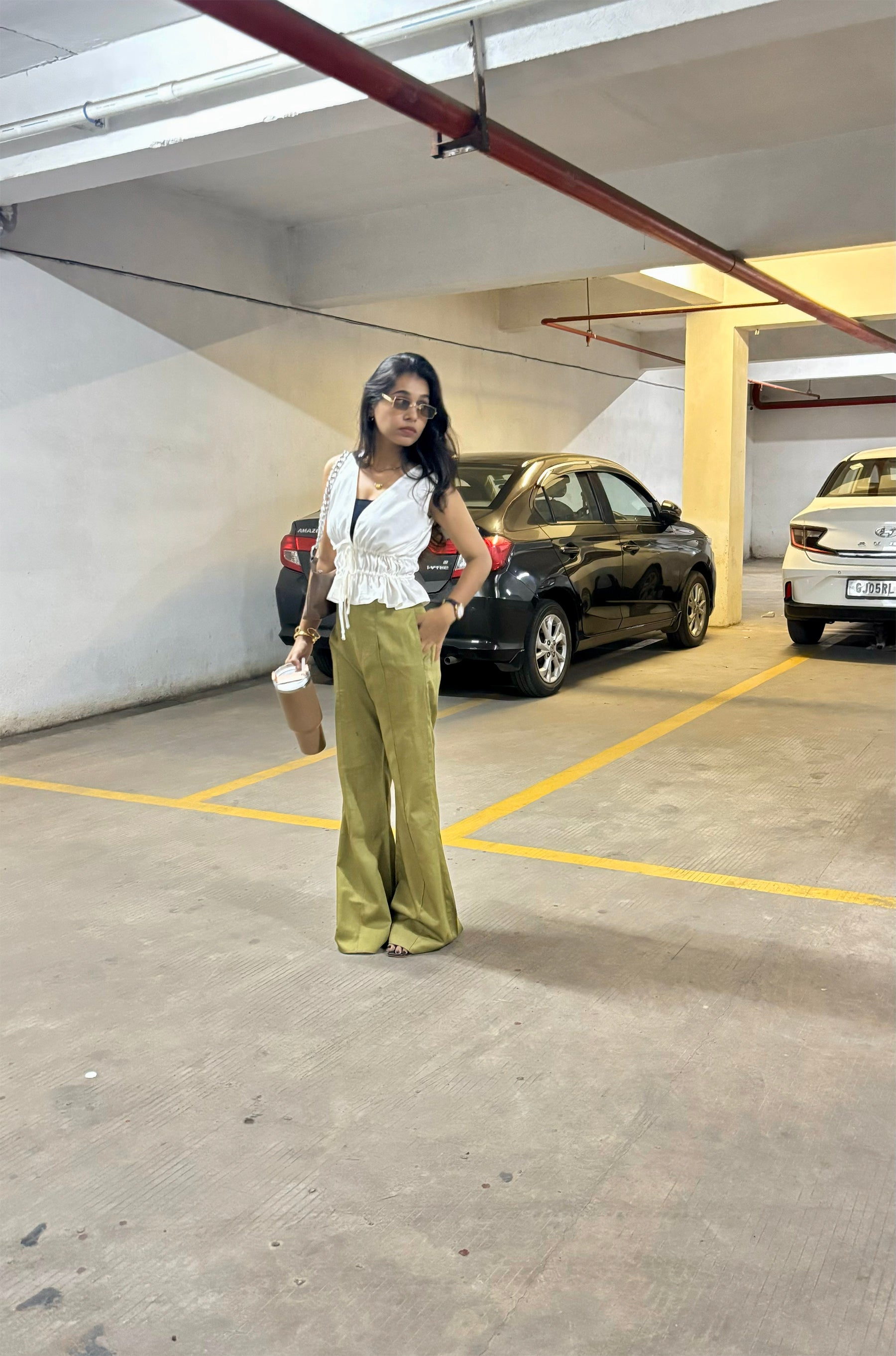 White Top With Bell Bottom