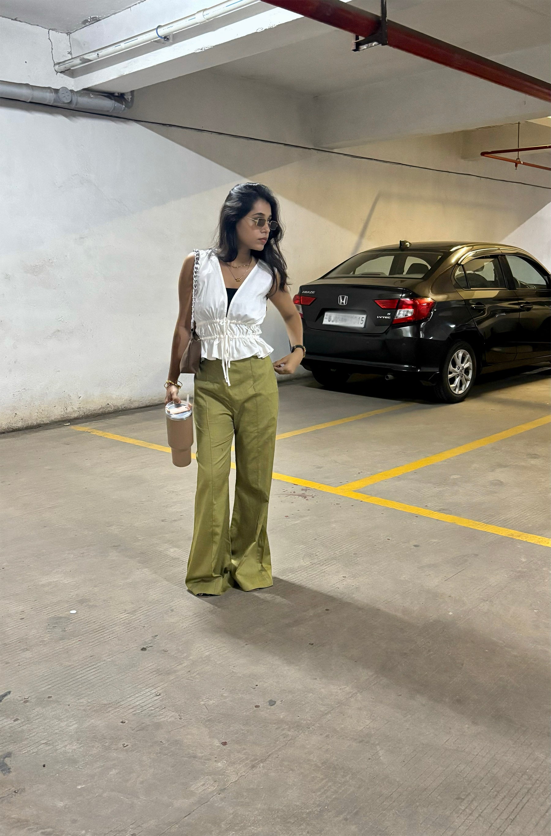 White Top With Bell Bottom