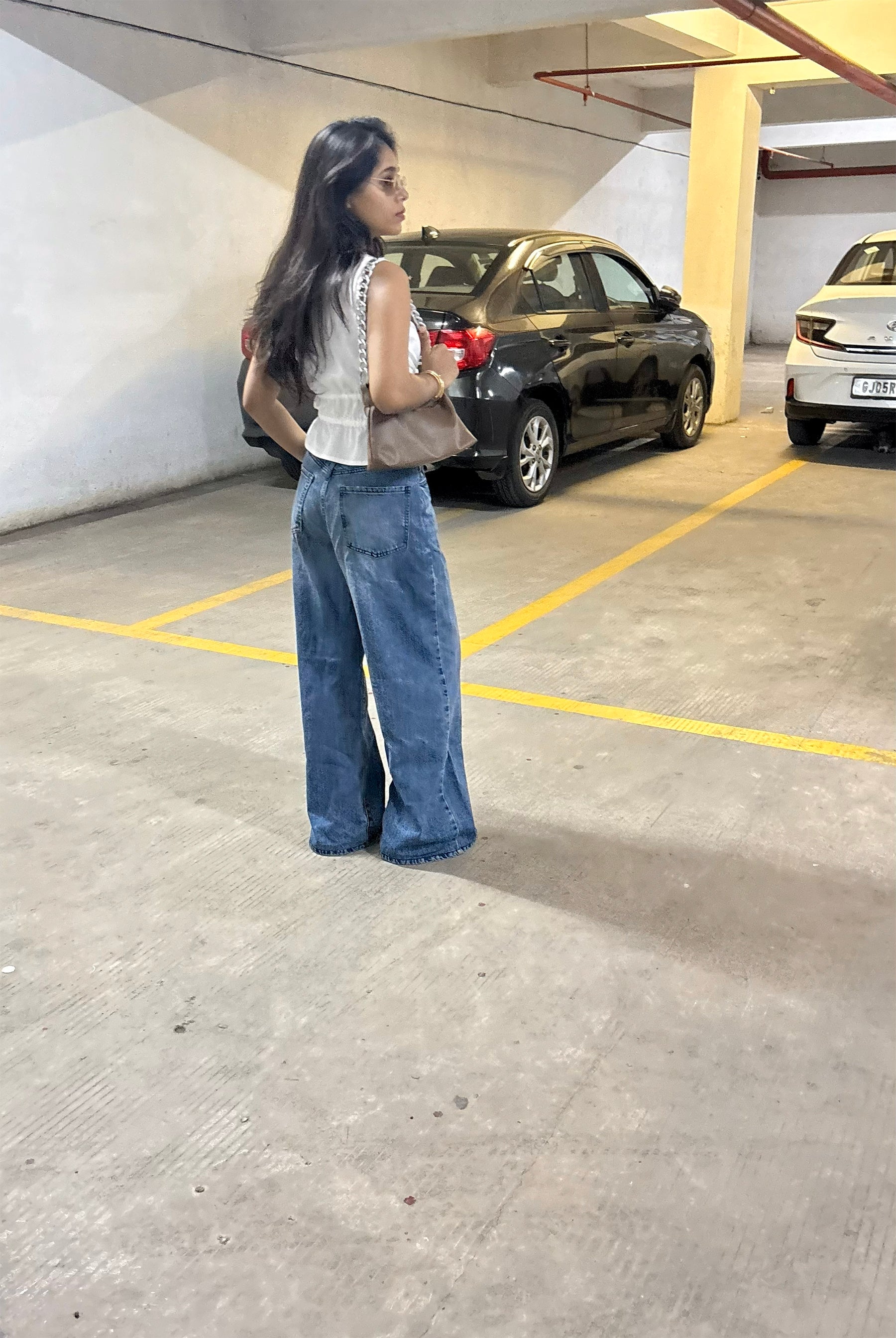 White Draw-string Top