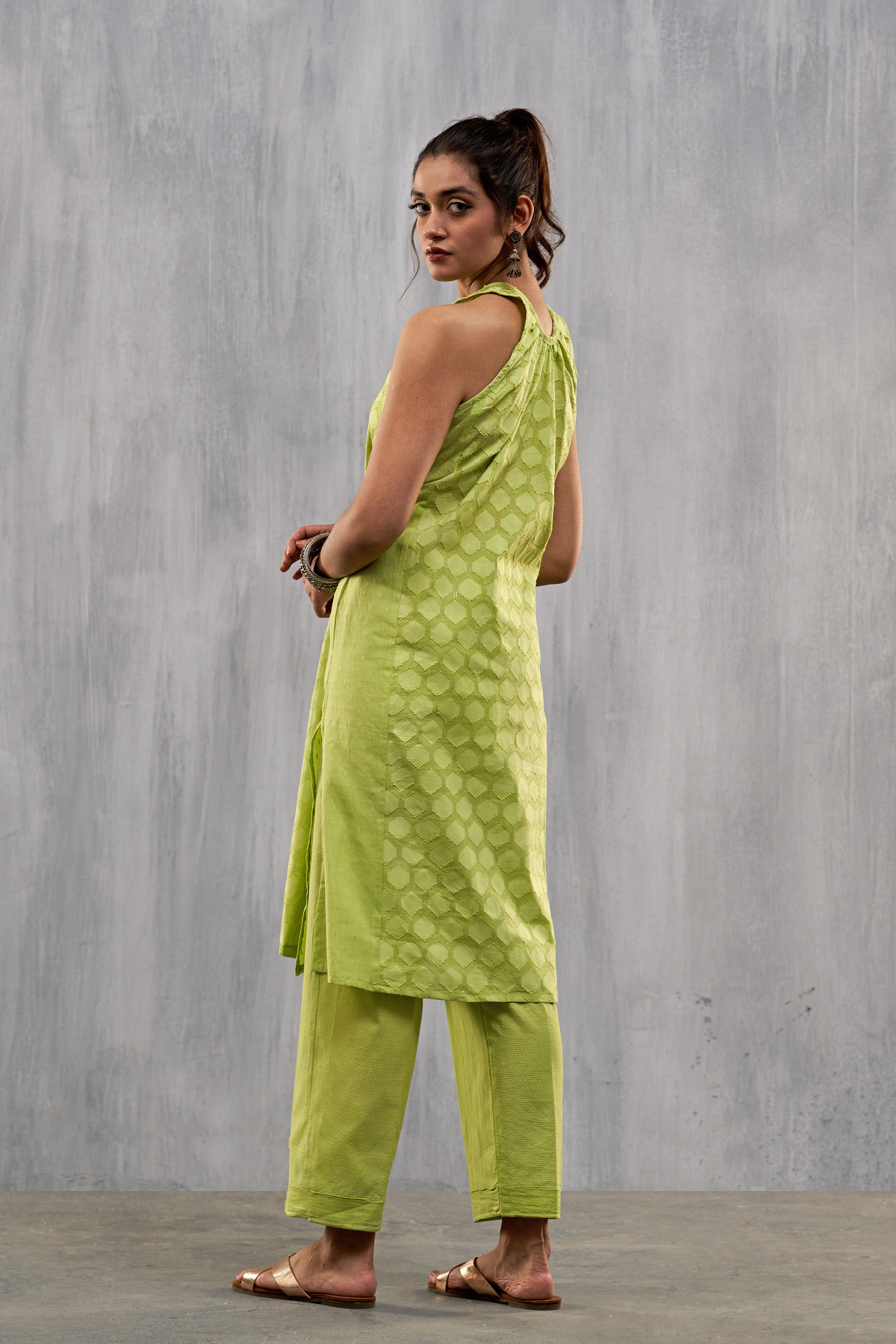 Ulfat Lime Green Kurta Set