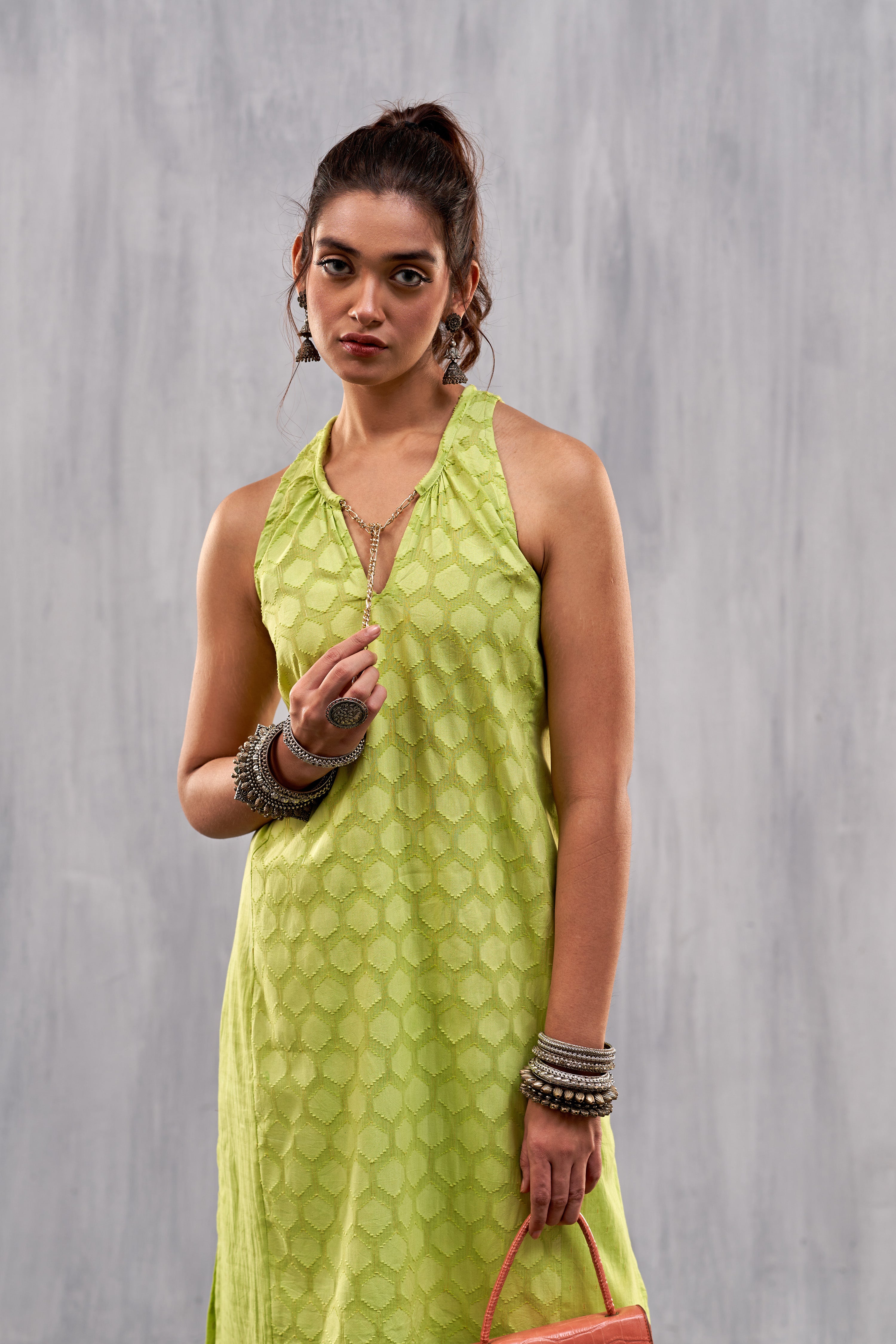 Ulfat Lime Green Kurta Set