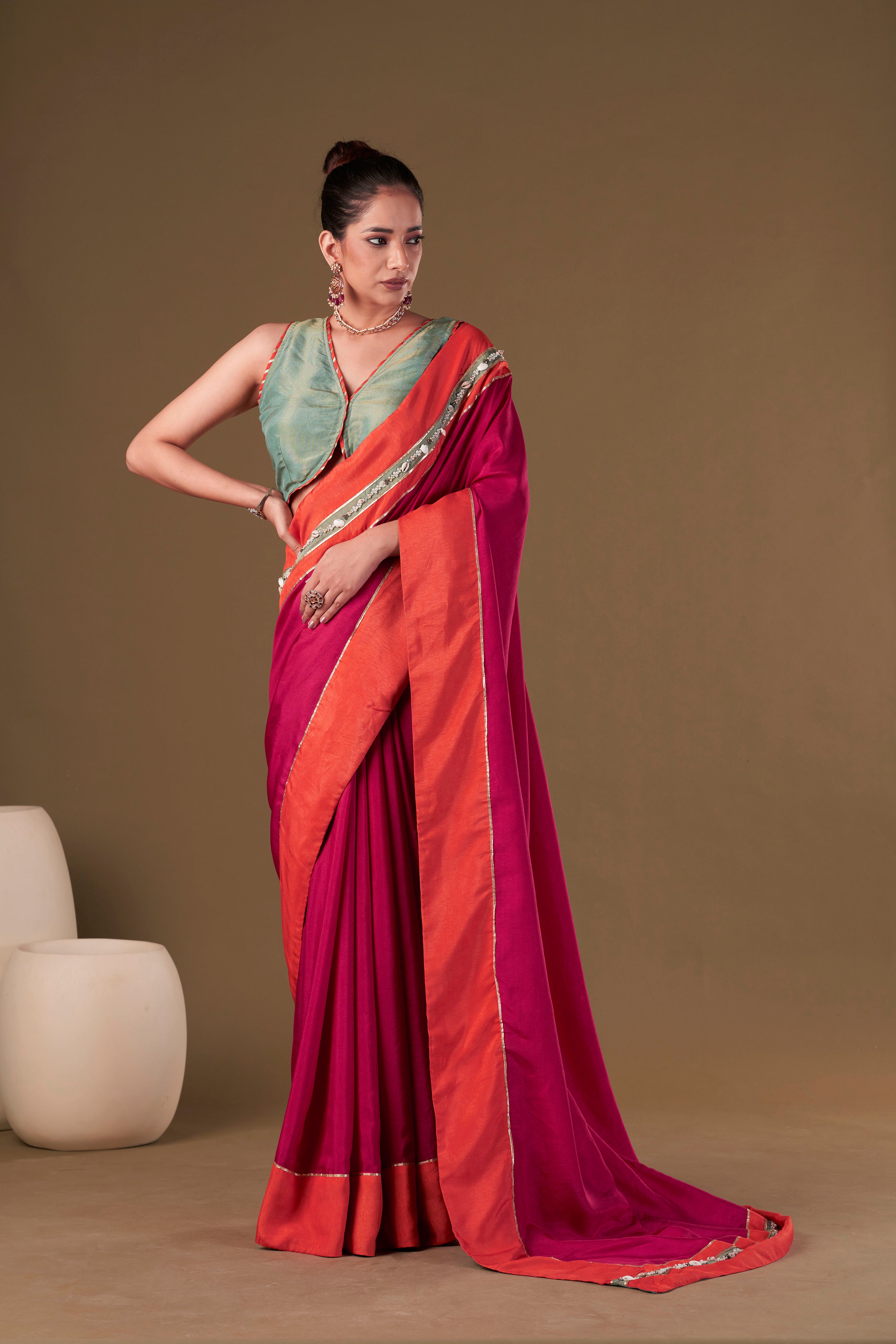 Tisya Fuchsia Pink Dolla Silk Saree