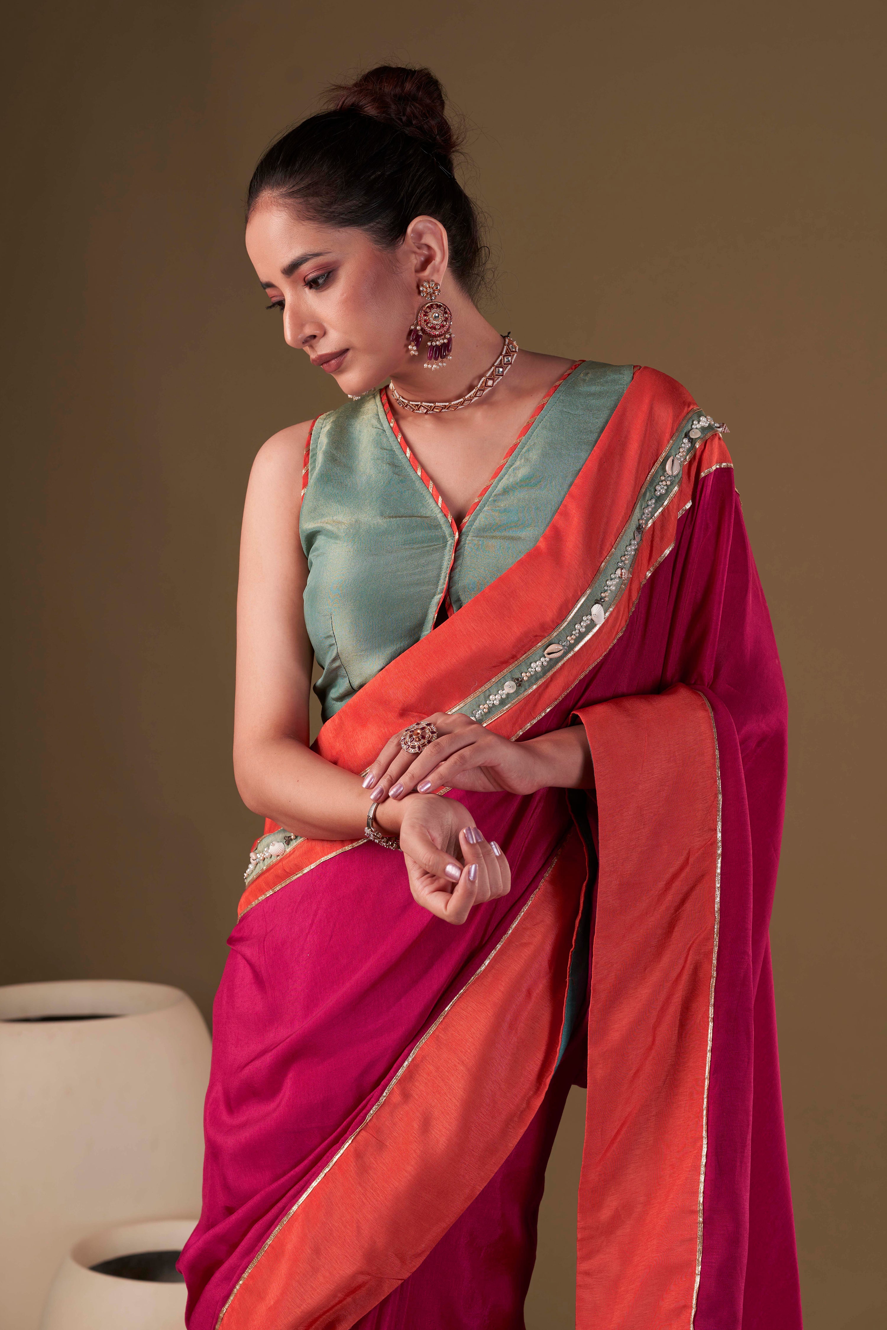 Tisya Fuchsia Pink Dolla Silk Saree