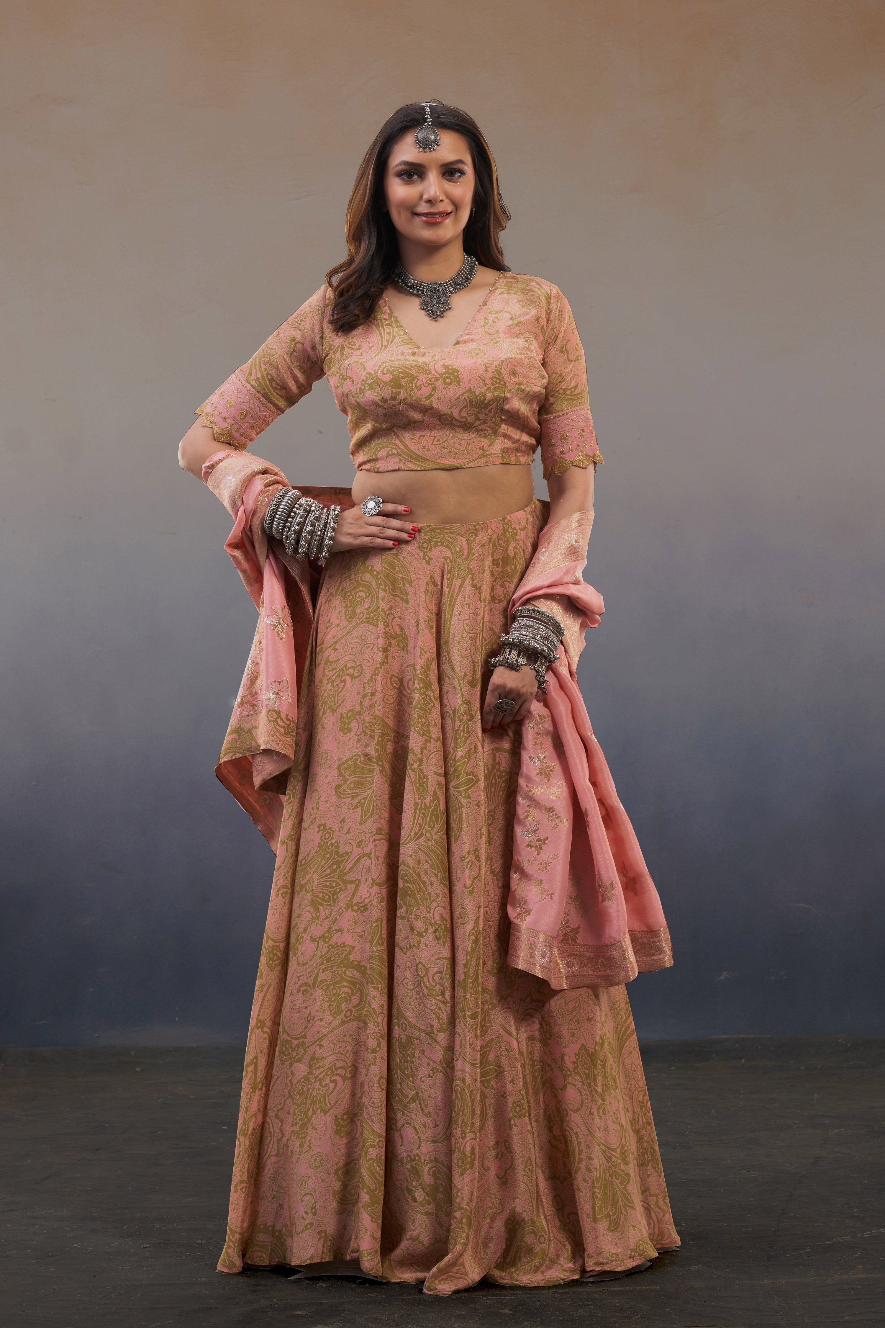 Noor Pastel Pink Lehenga Set