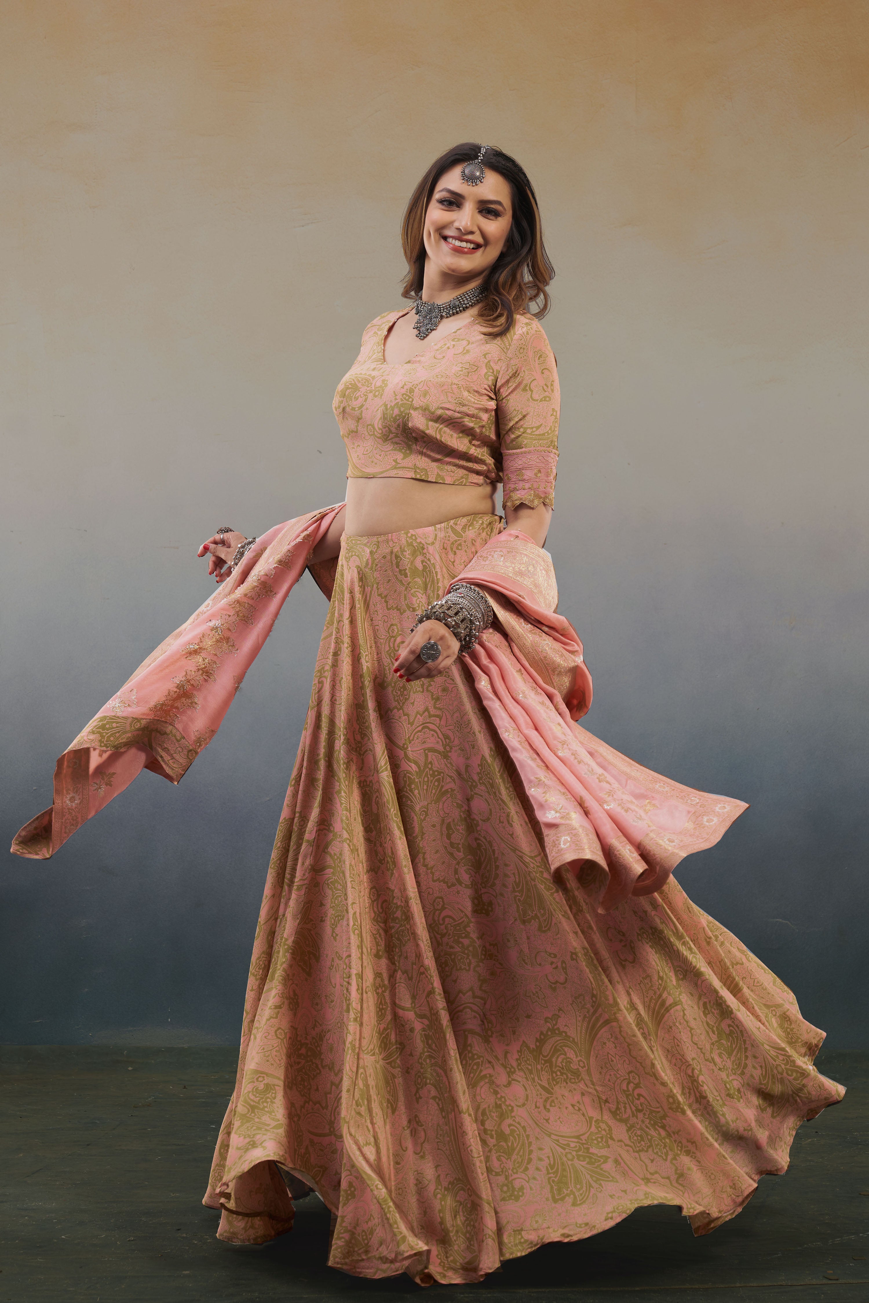 Noor Pastel Pink Lehenga Set