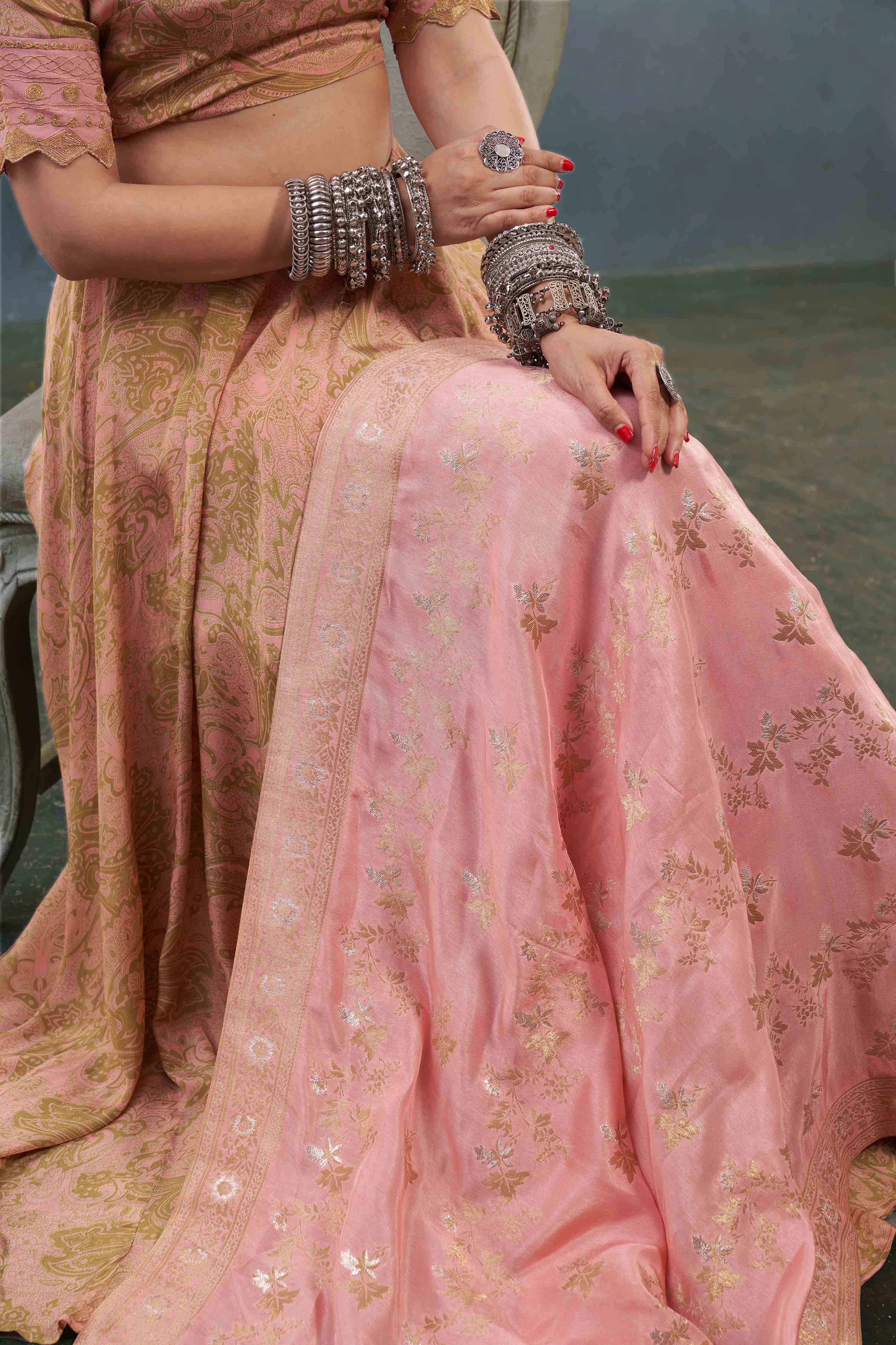 Noor Pastel Pink Lehenga Set