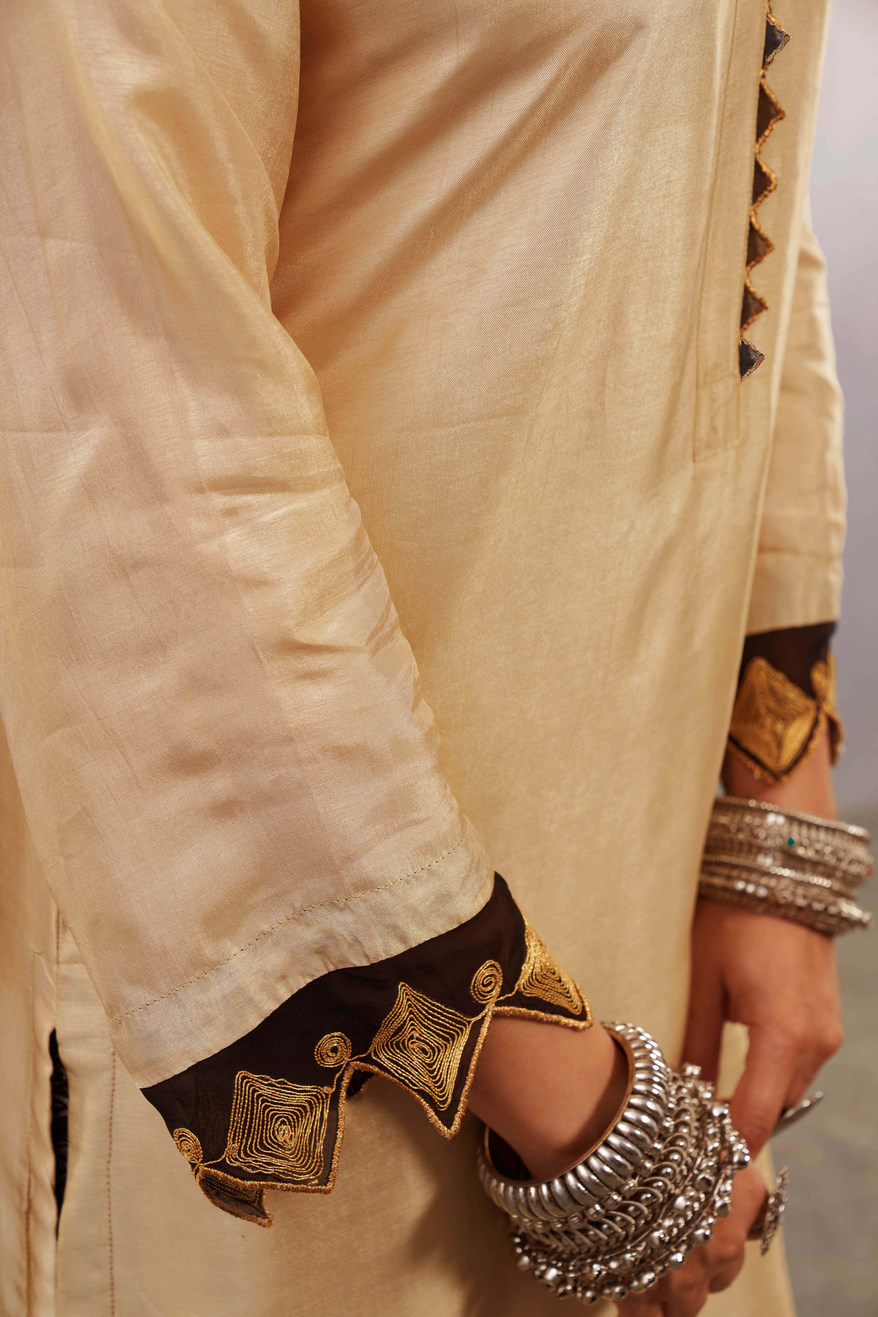 Noor Beige Straight Kurta Set