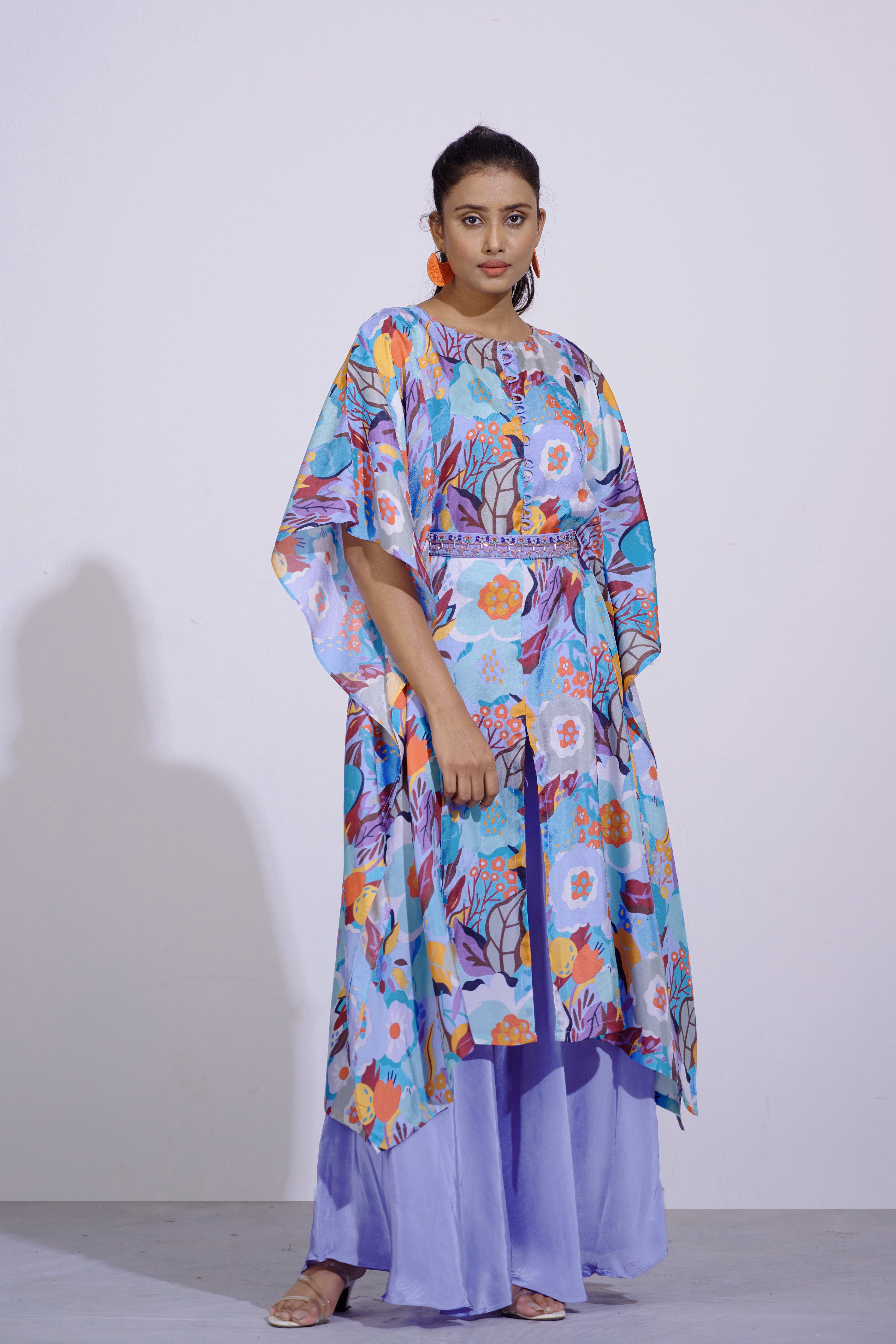 Gul Floral Kaftan And Flared Pants