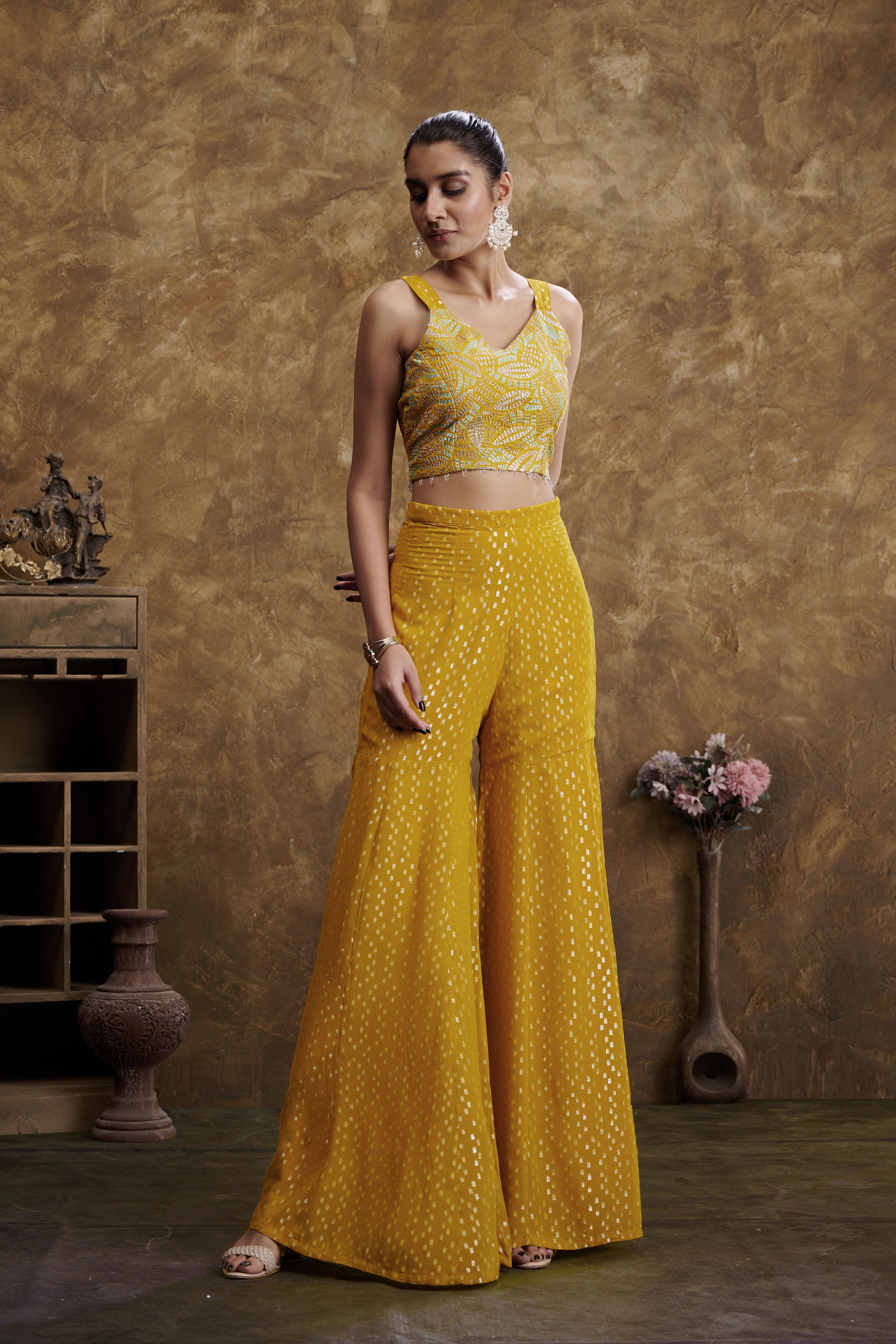 Sitaara Sharara And Jacket Set