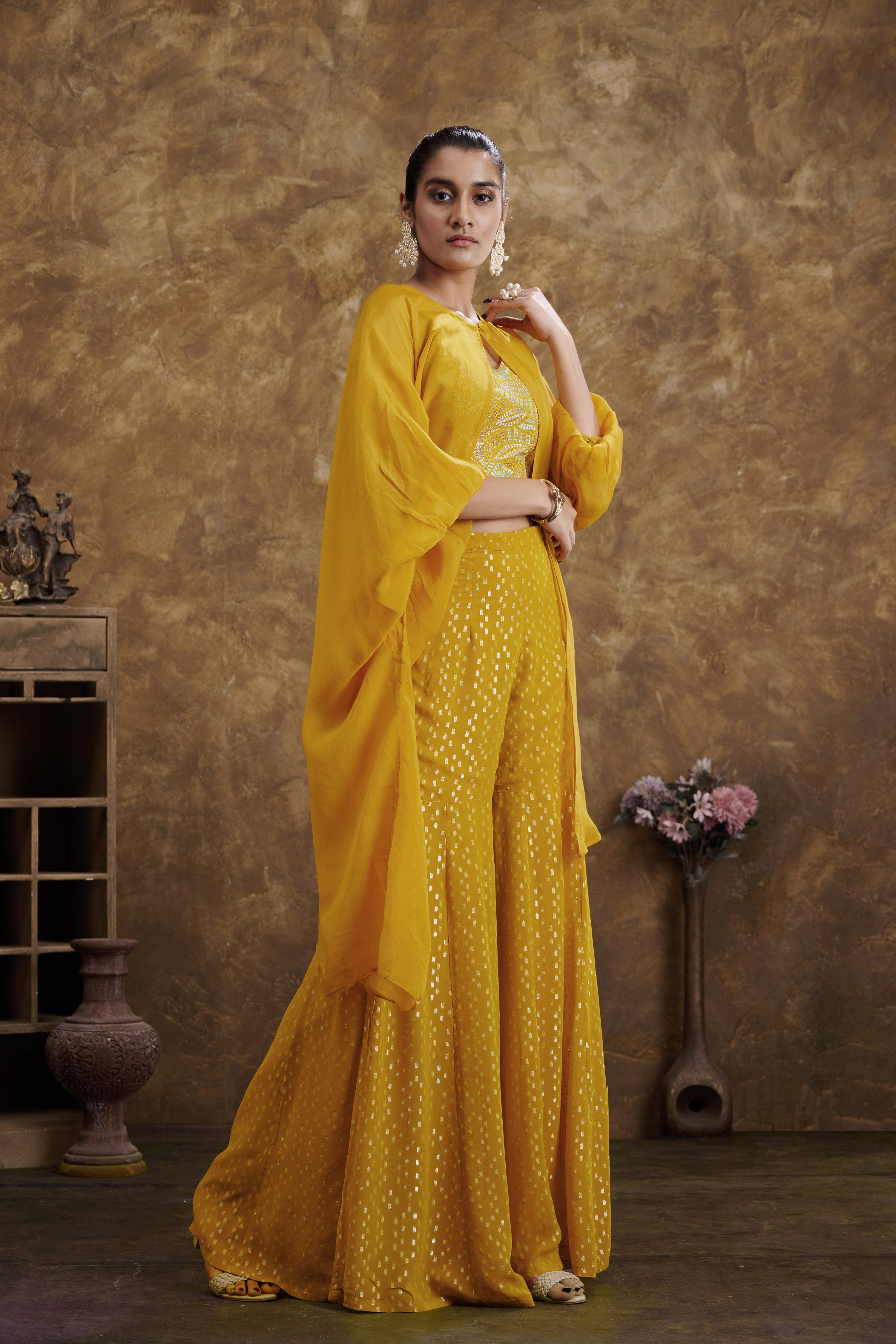 Sitaara Sharara And Jacket Set