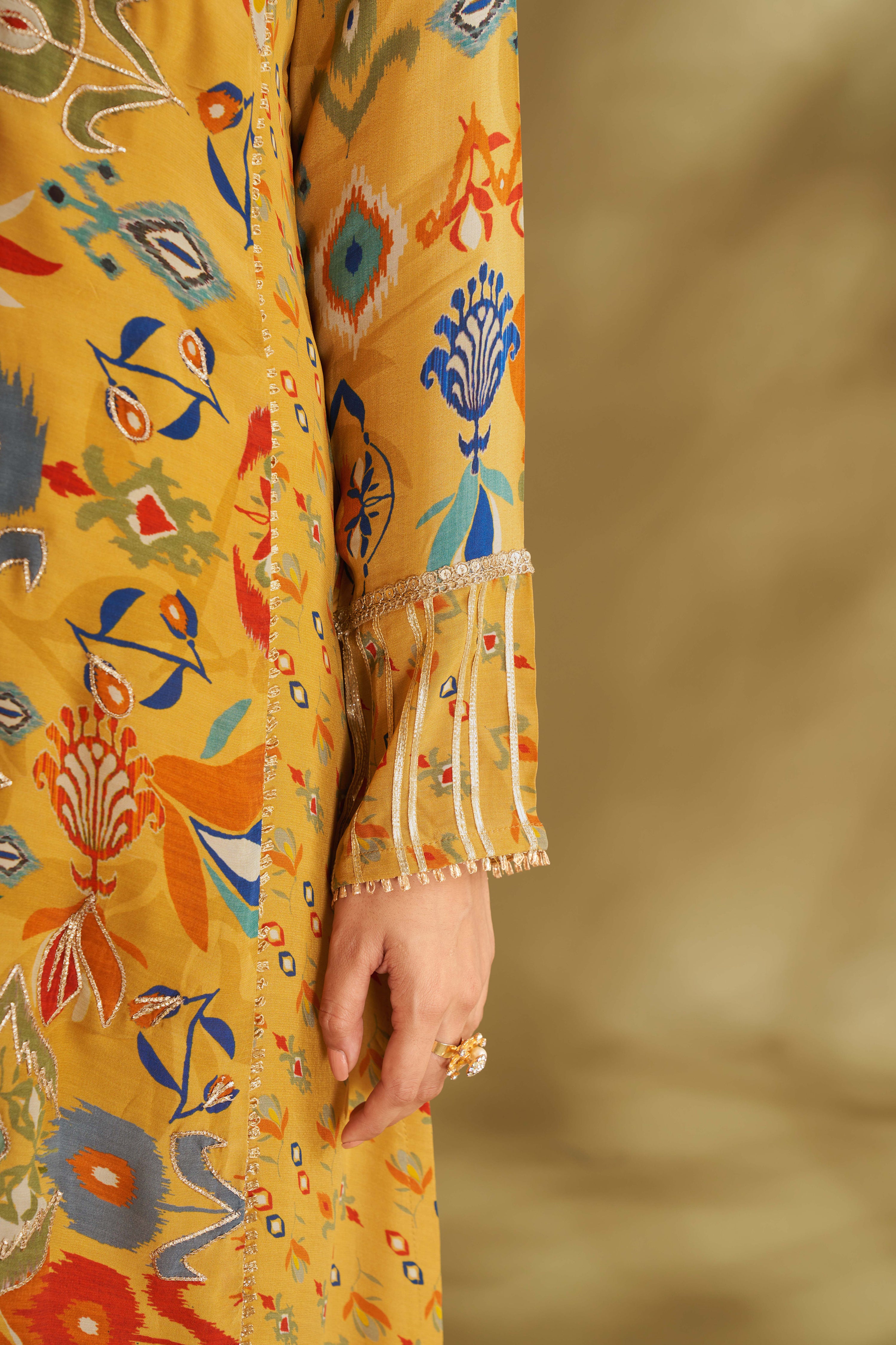 Dandelion Yellow A-line Kurta Set