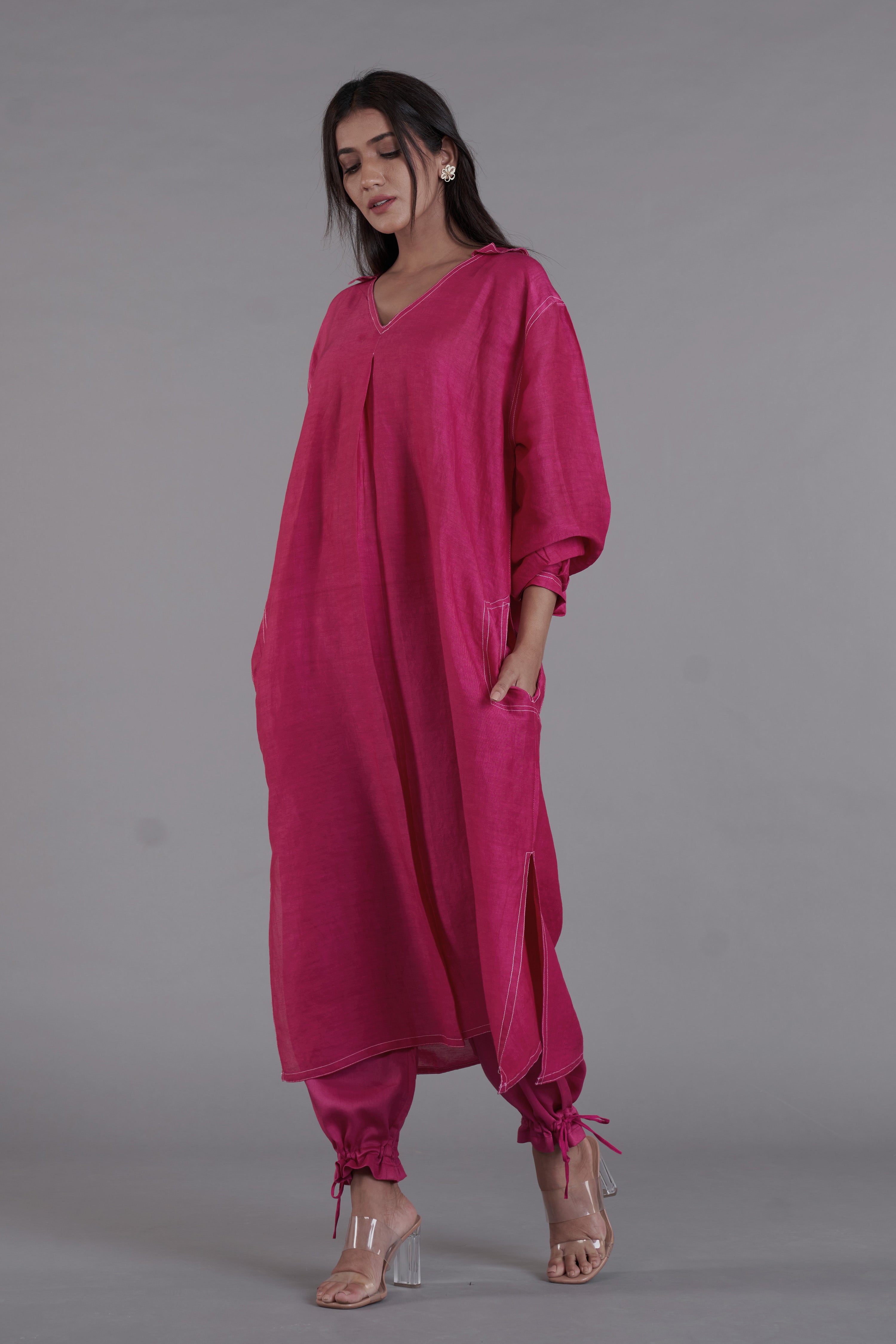 Asal Hot Pink Kurta Set