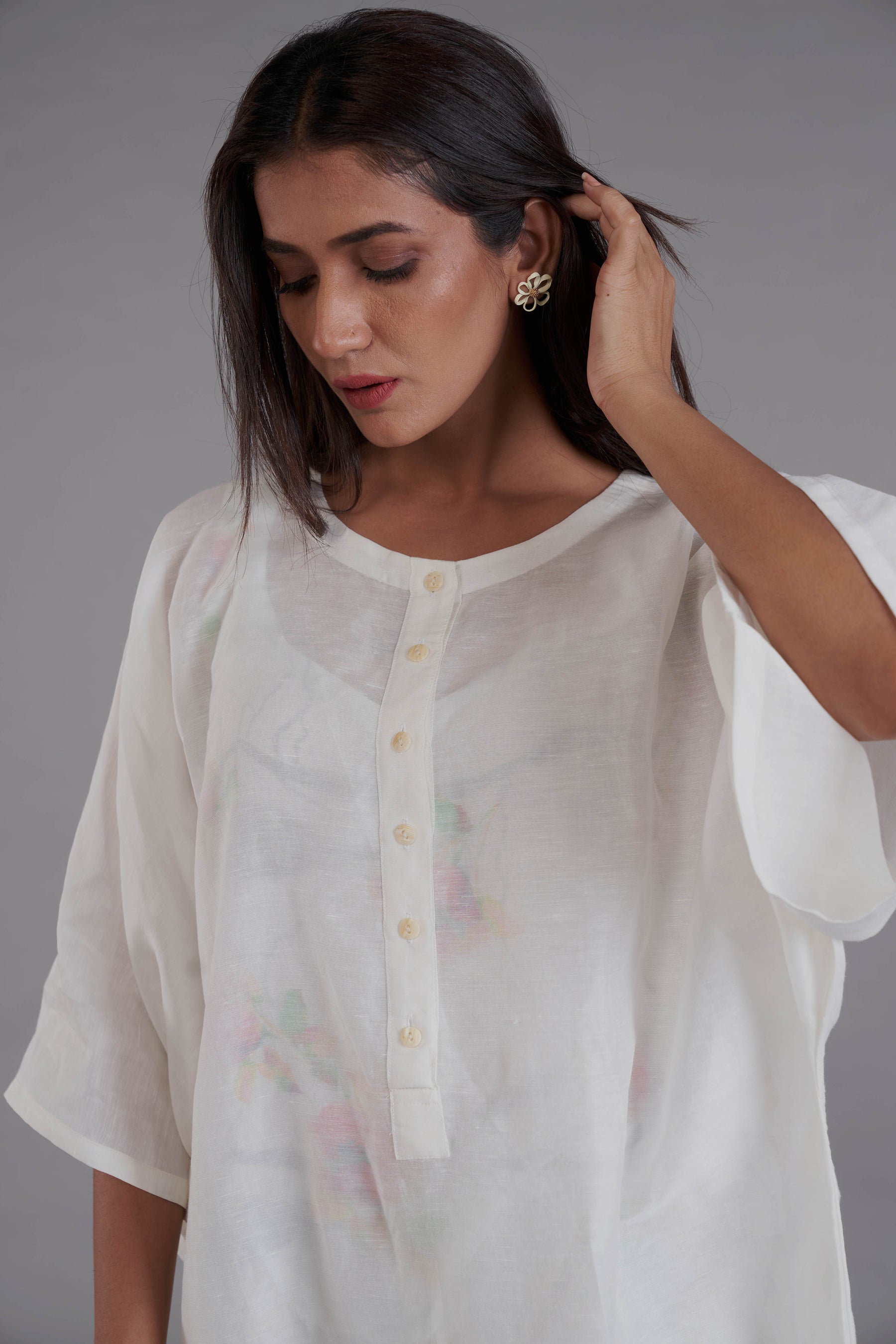Asal White Kimono Kurta Set