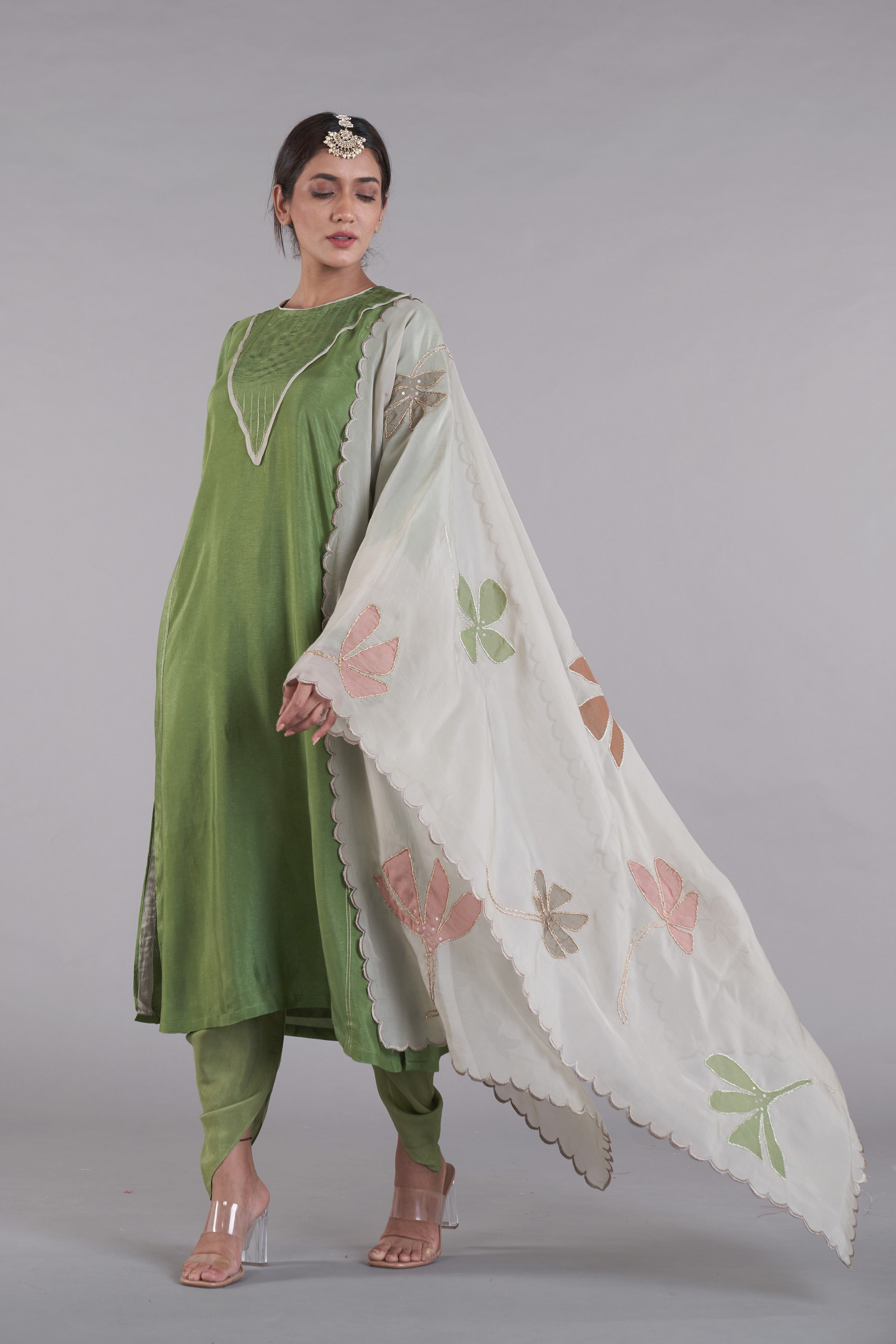 Gulnaaz A-line Kurta And Dhoti Set