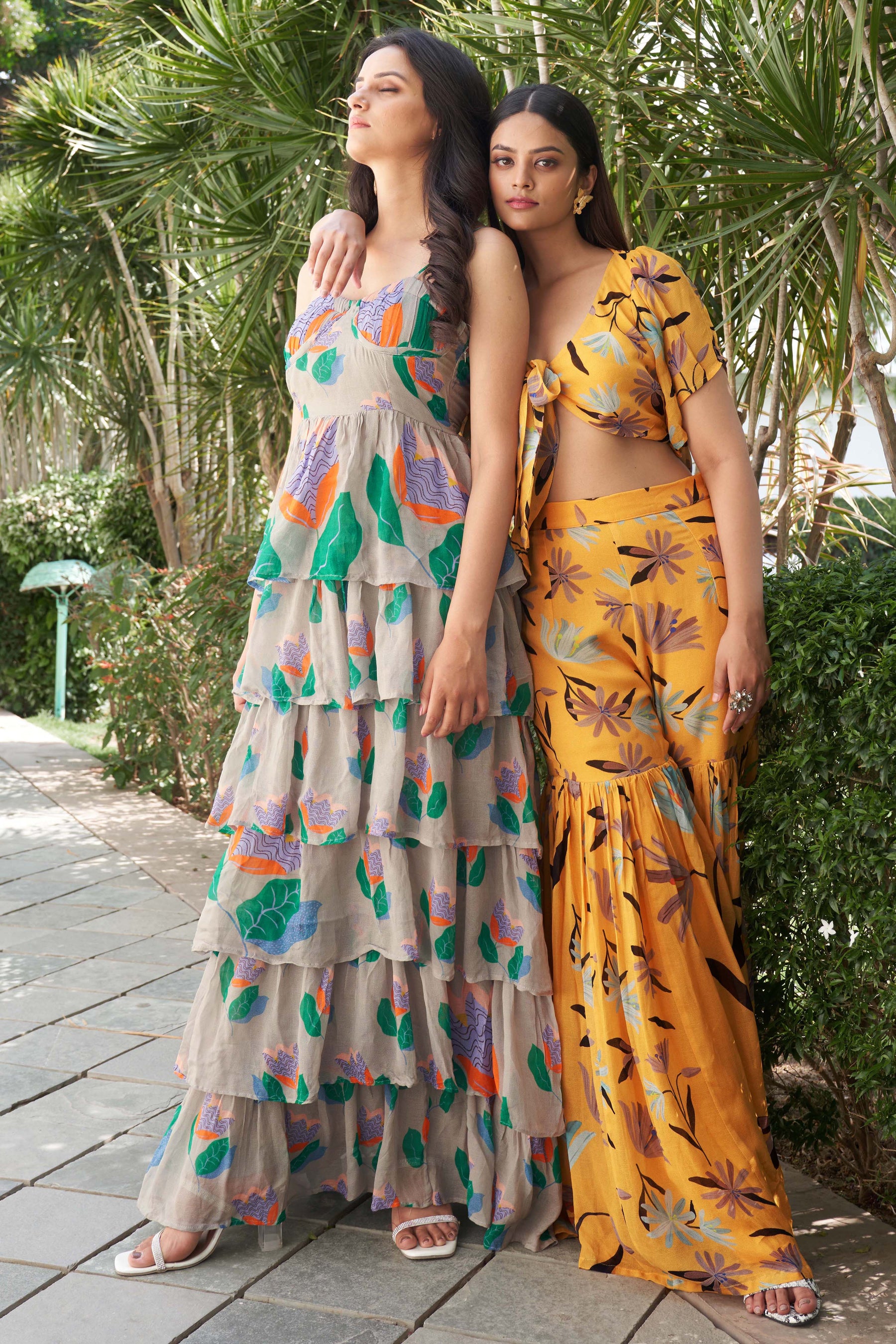 Summer Bloom frilled Maxi Dress