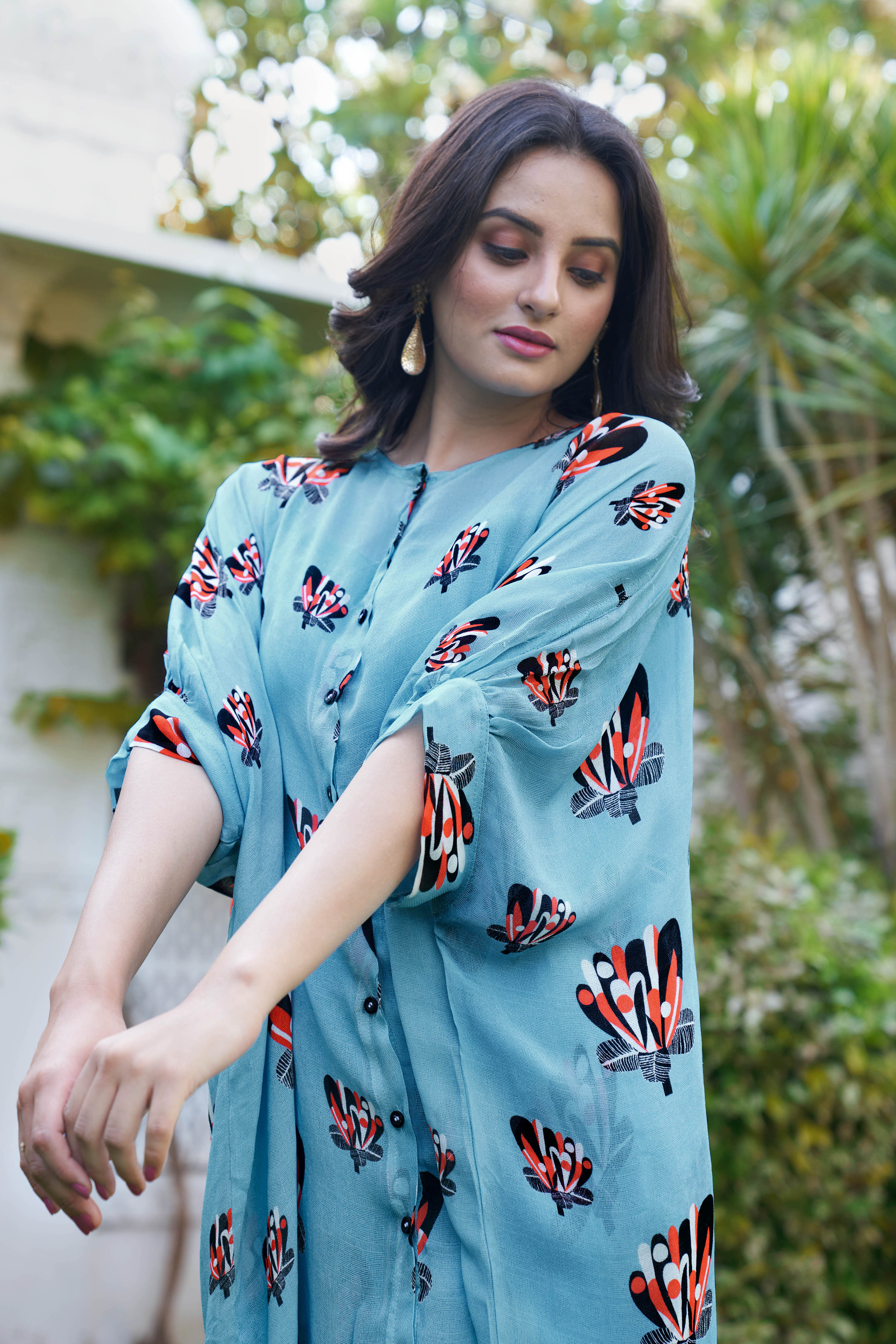 Summer Bloom Kimono Shirt & Trousers