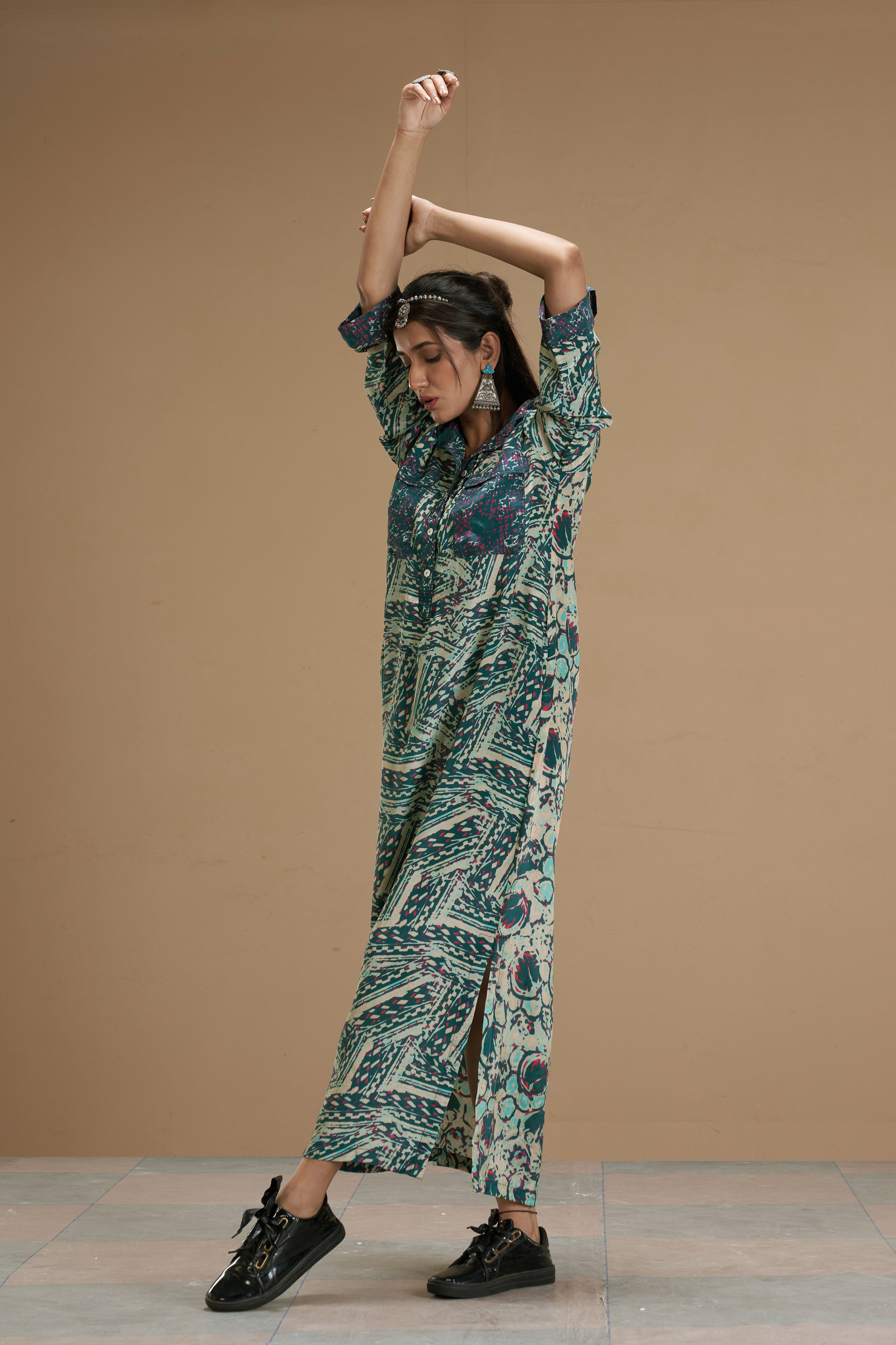 Taabir Printed Shift Dress