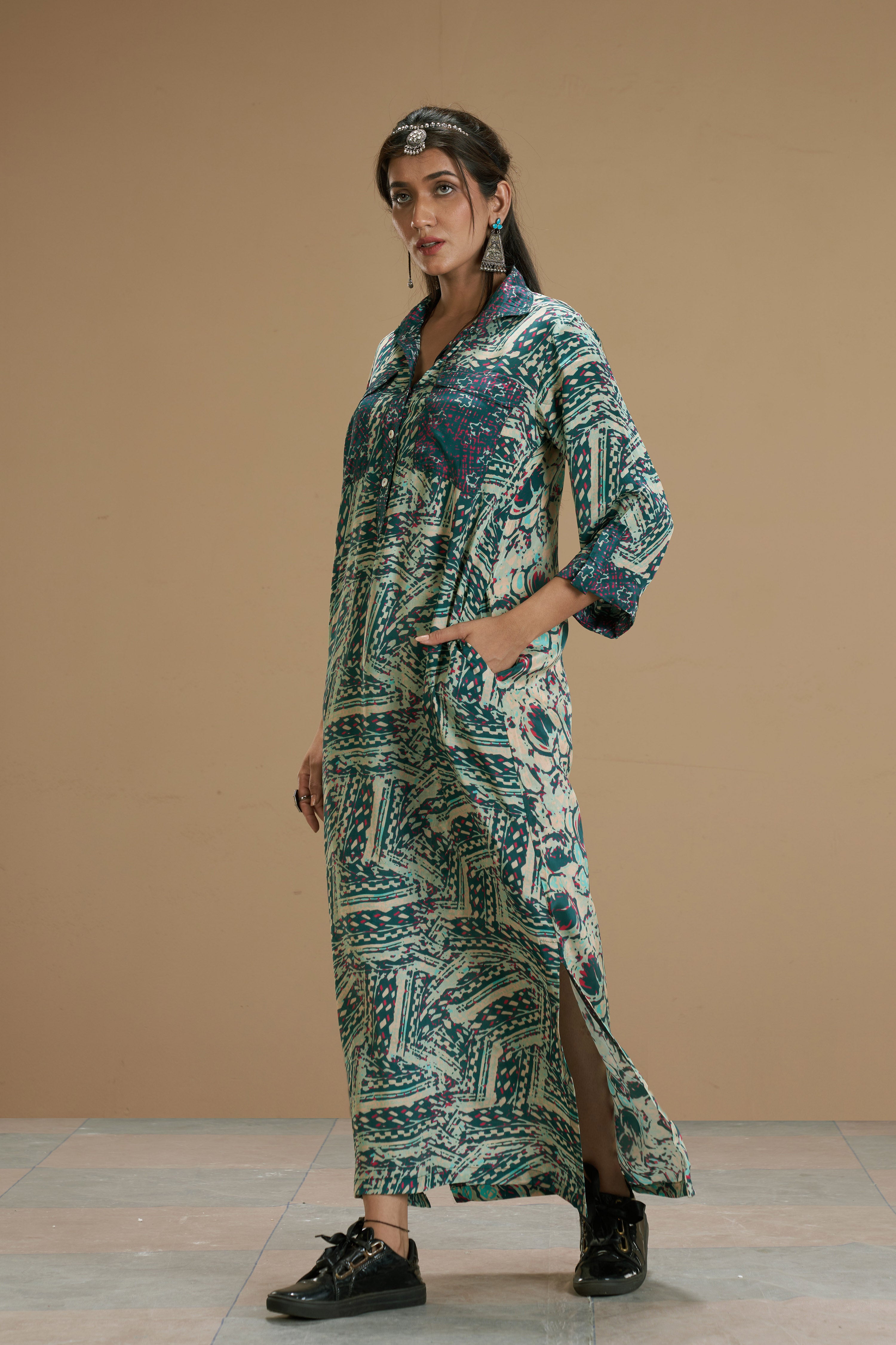 Taabir Printed Shift Dress