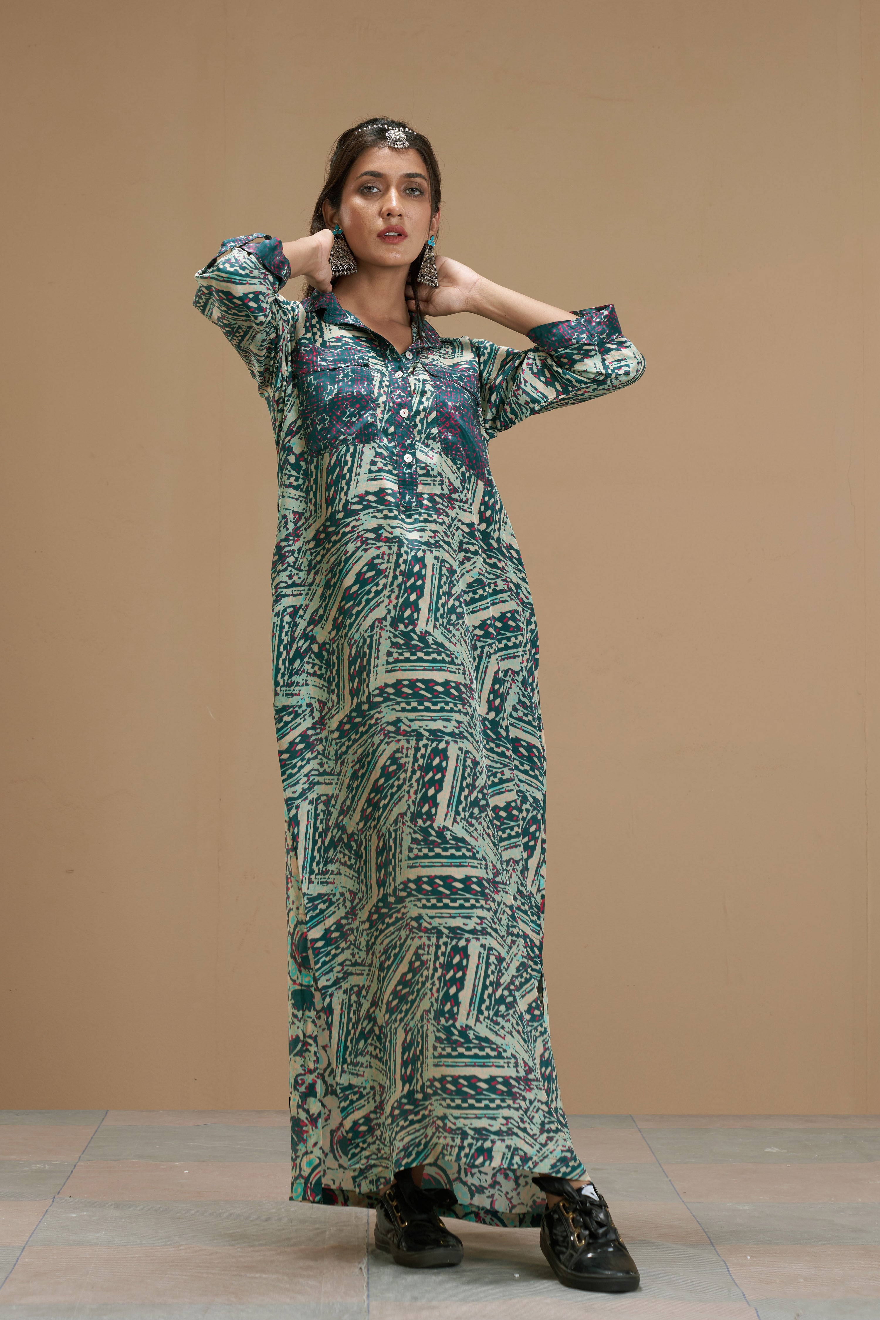 Taabir Printed Shift Dress