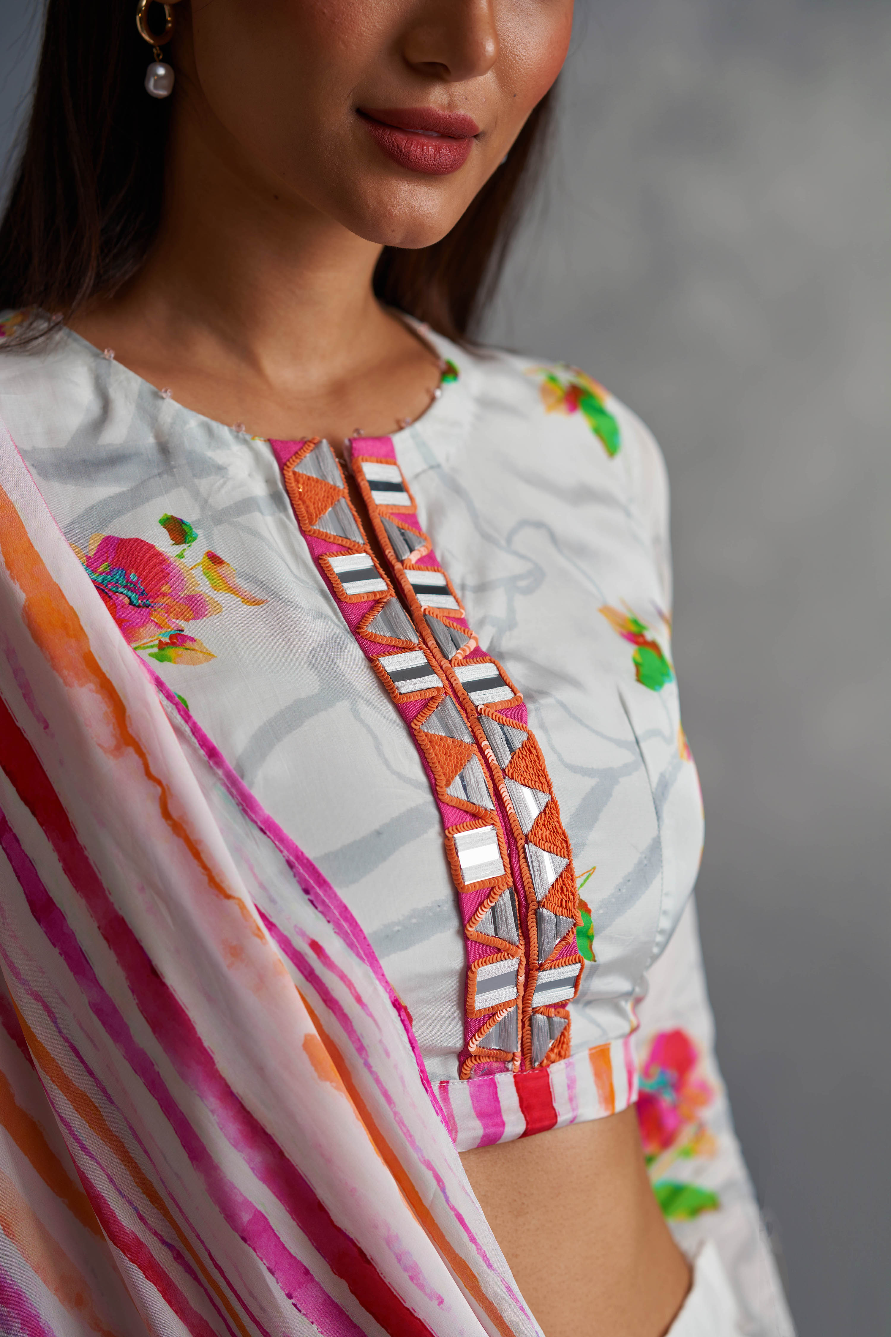 Blossomm Layered Palazzo Saree
