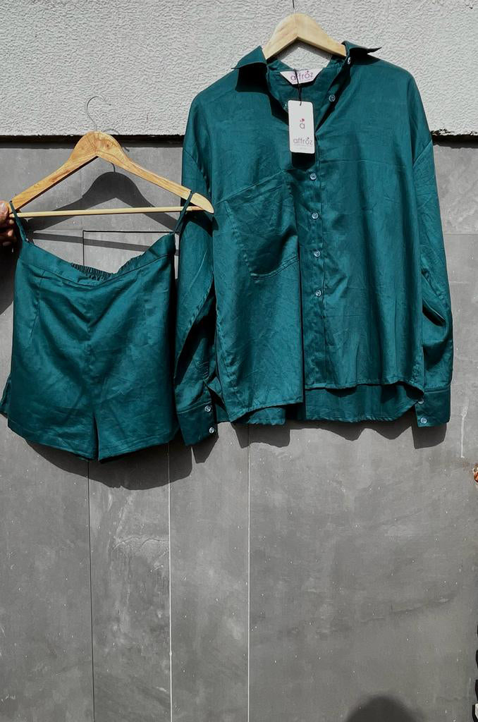 Asal Midnight Green Shorts Set