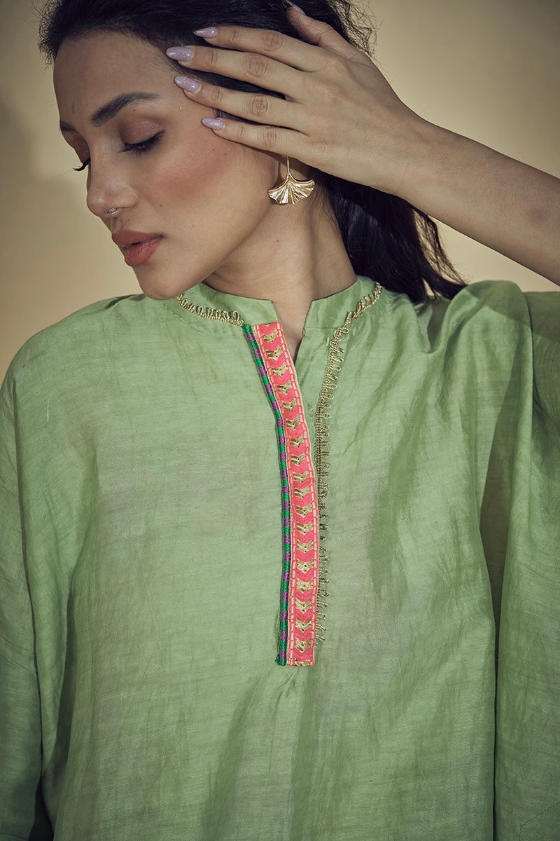 Ta’aruf Sage Green Kurta Set