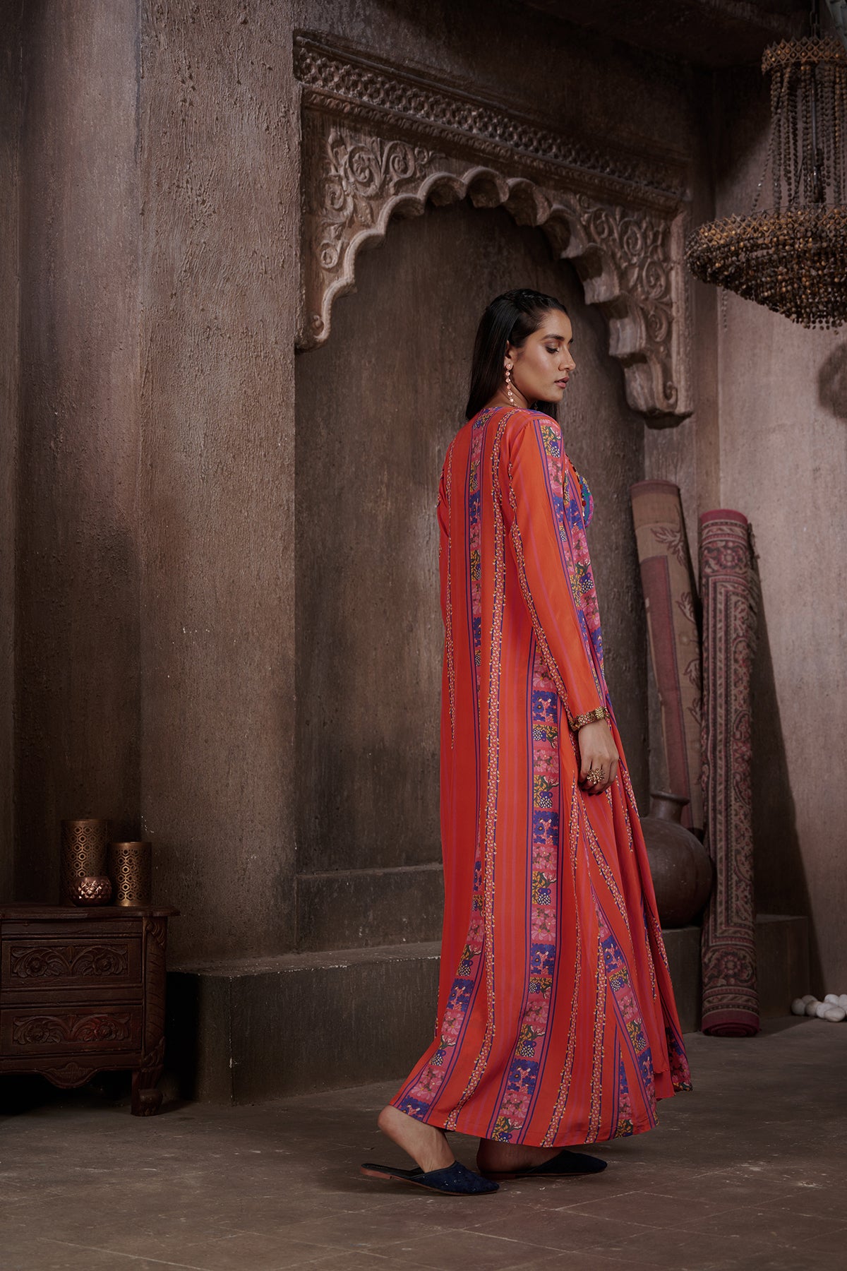Zaha Drape Skirt And Jacket Set