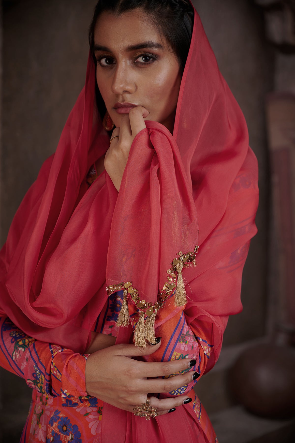 Zaha Multi Print Lehenga set