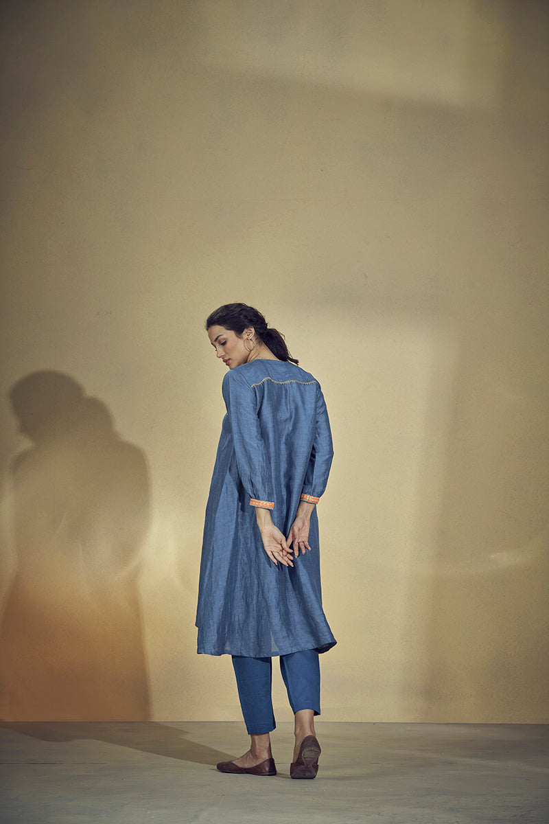 Ta’aruf Indigo Blue Kurta Set