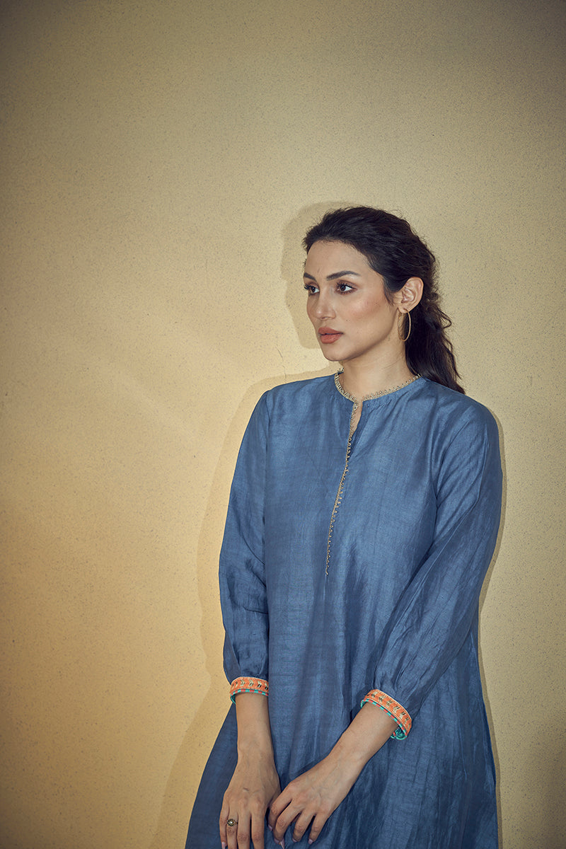 Ta’aruf Indigo Blue Kurta Set