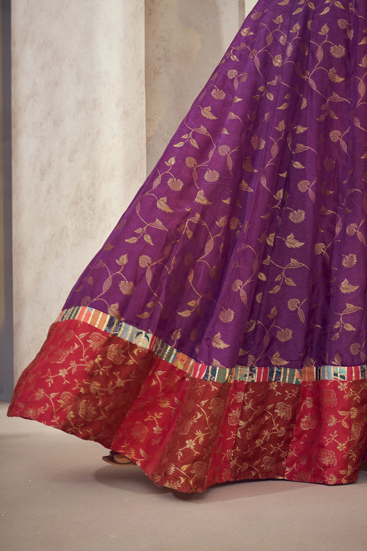 Tehzeeb jacquard kalidar lehenga set