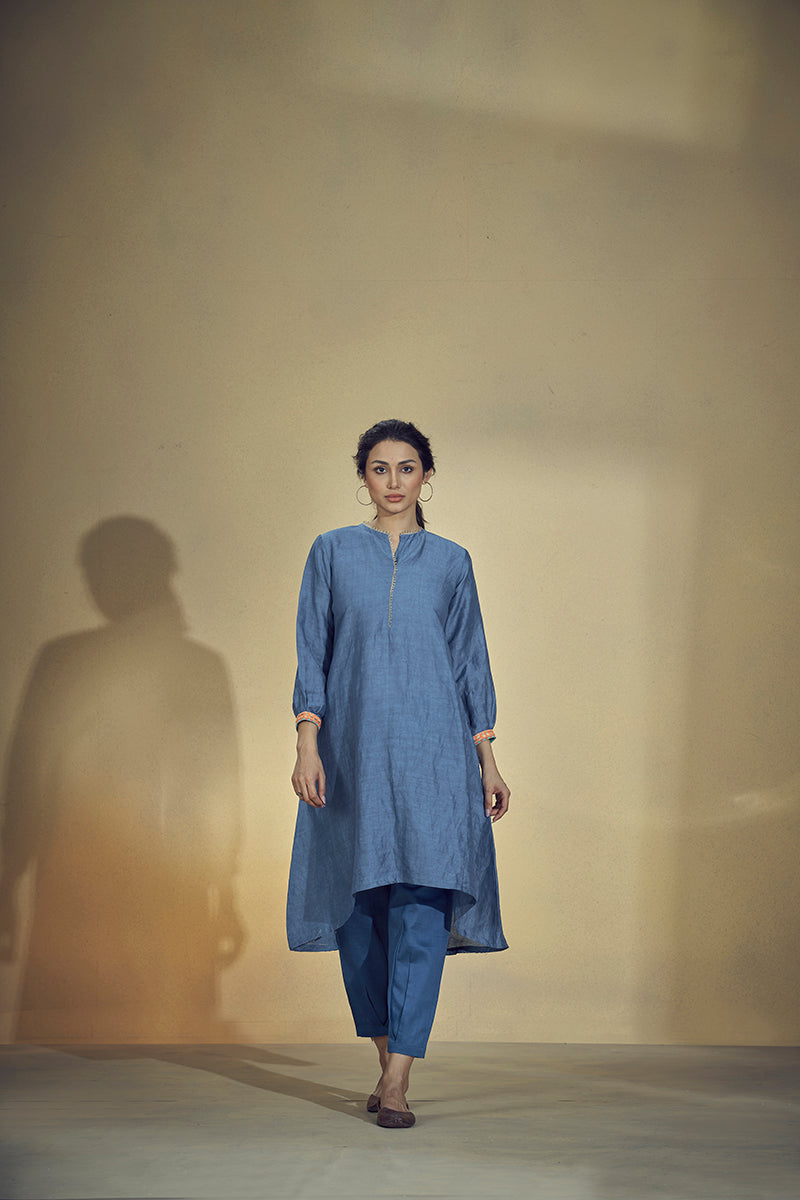 Ta’aruf Indigo Blue Kurta Set