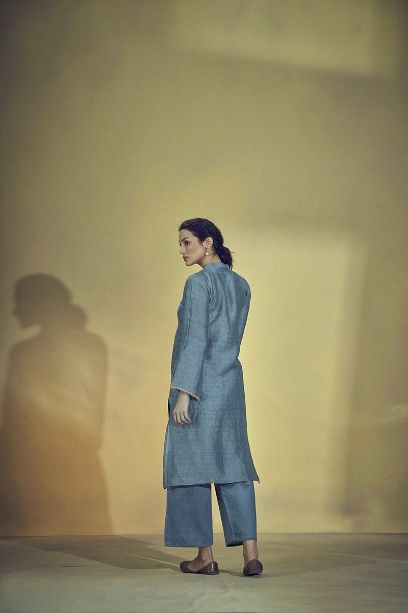 Ta’aruf Grey Kurta Set